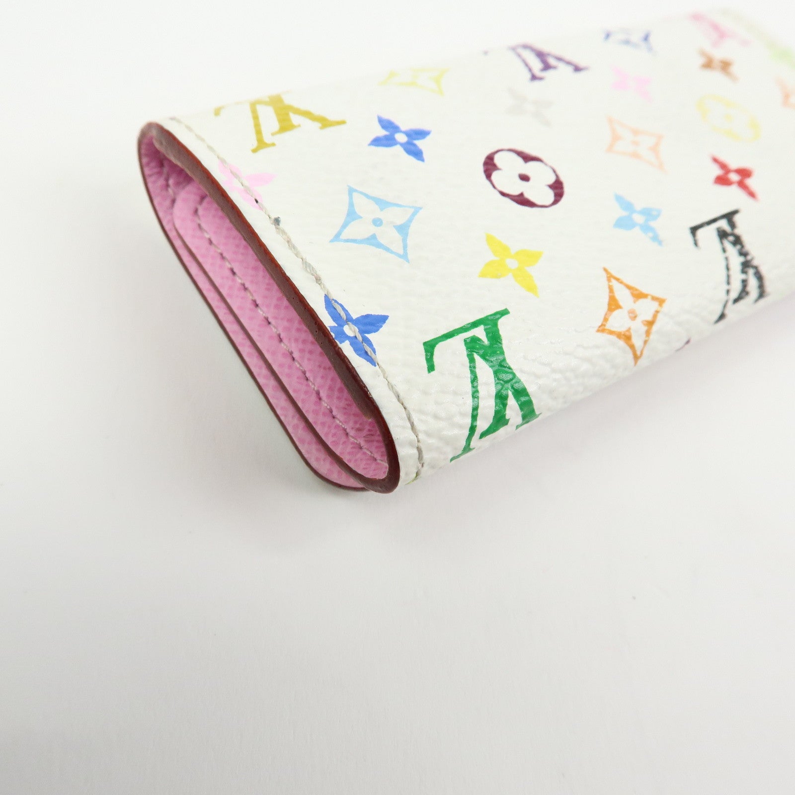 Louis Vuitton Monogram Multicolor Multiclés 4 Key Case Blanc M60043