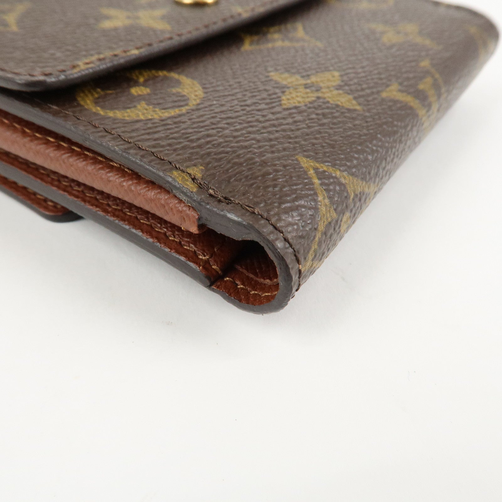Louis Vuitton Monogram Porte Monnaie Billet Carte Credit Wallet M61652 Used