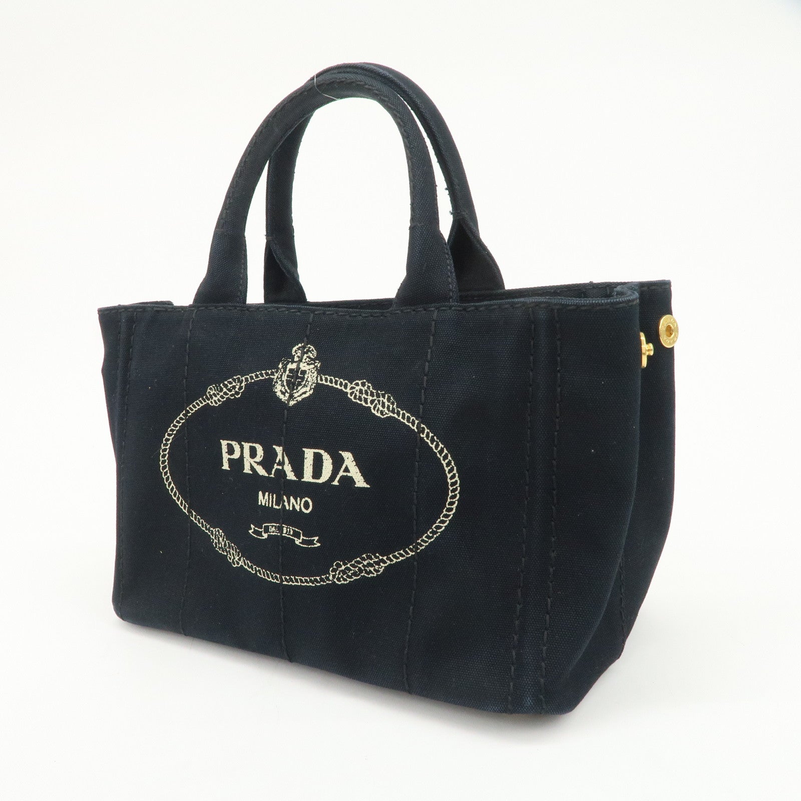 PRADA Logo Canapa Mini Canvas 2Way Bag Hand Bag Shoulder Bag 1BG439