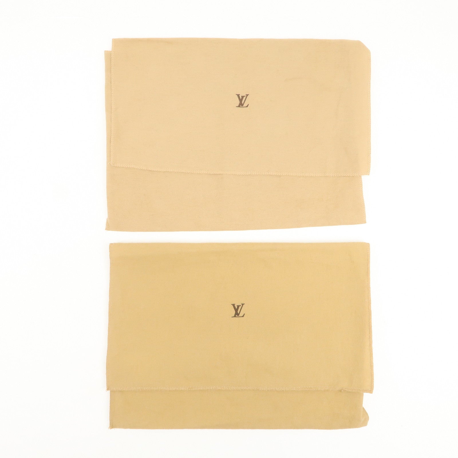 Louis Vuitton Set of 18 Dust Bag Storage Bag Flap Style Beige