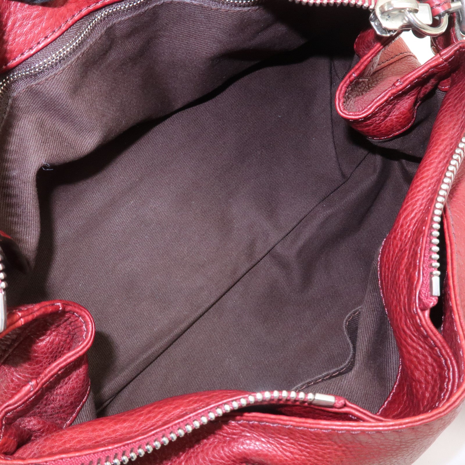 Chloe Paddington Leather Hand Bag Shoulder Bag Red