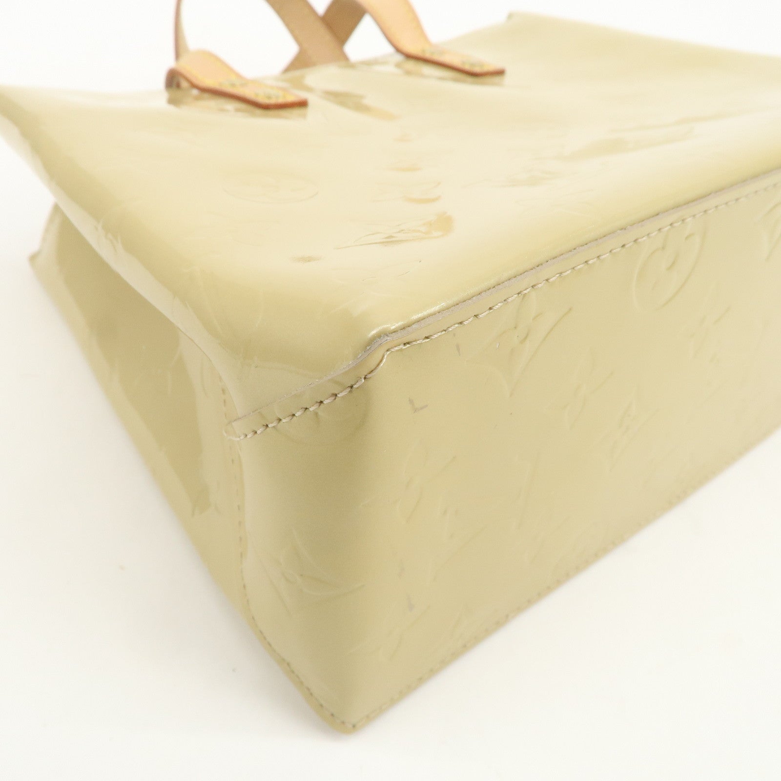 Louis Vuitton Monogram Vernis Lead PM Hand Bag Beige M91144