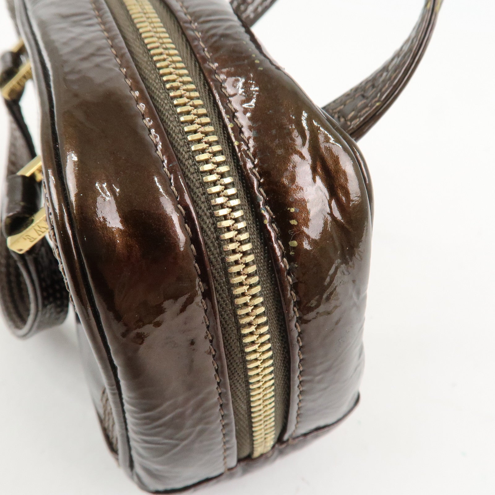 LOEWE Anagram Leather Micro Mini Amazona 2Way Shoulder Bag Brown