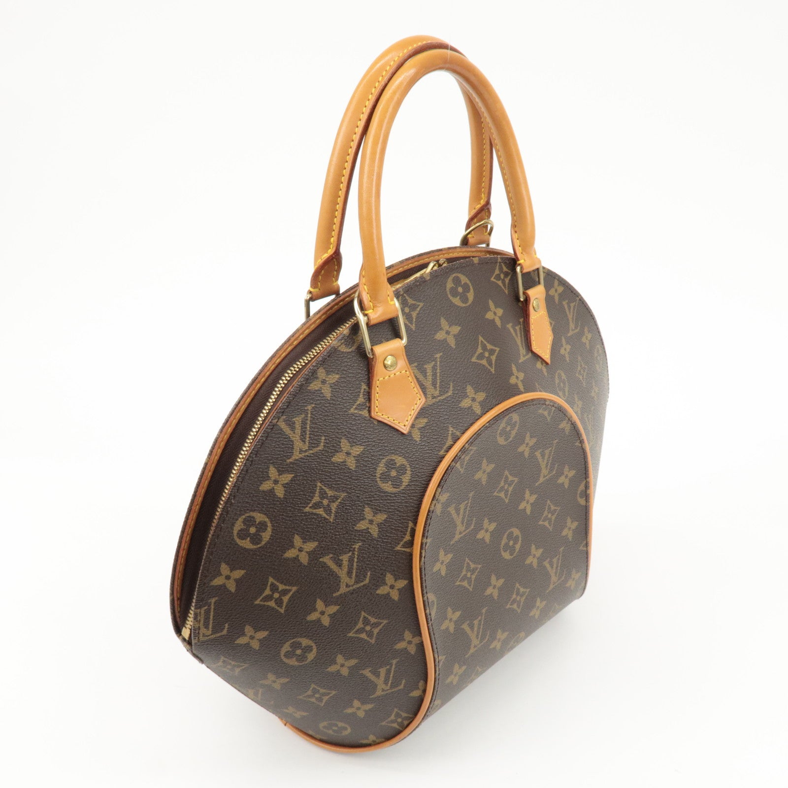 Louis Vuitton Monogram Ellipse MM Hand Bag Brown M51126 Used