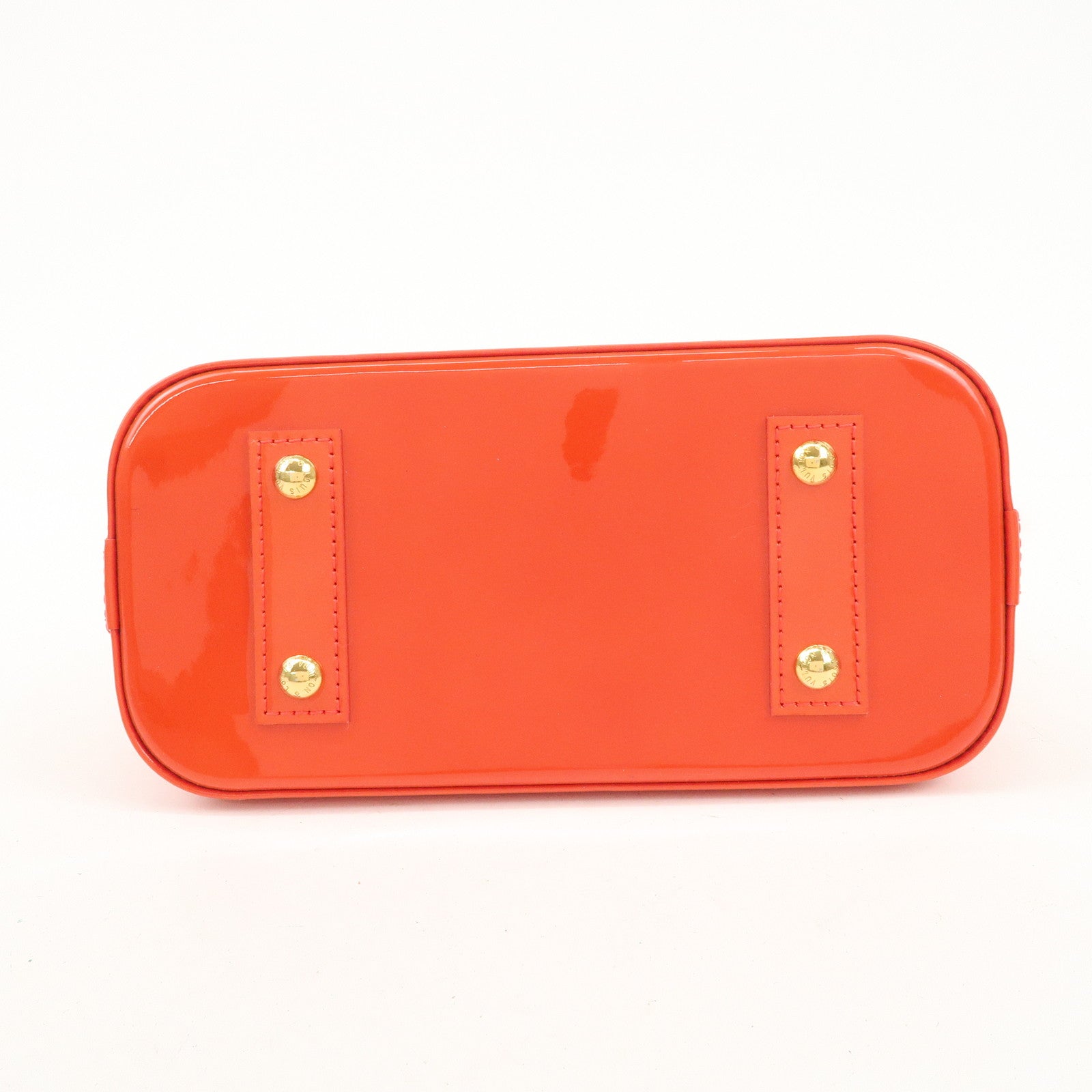 Louis Vuitton Monogram Vernis Alma BB 2Way Hand Bag Rouge M91698 Used