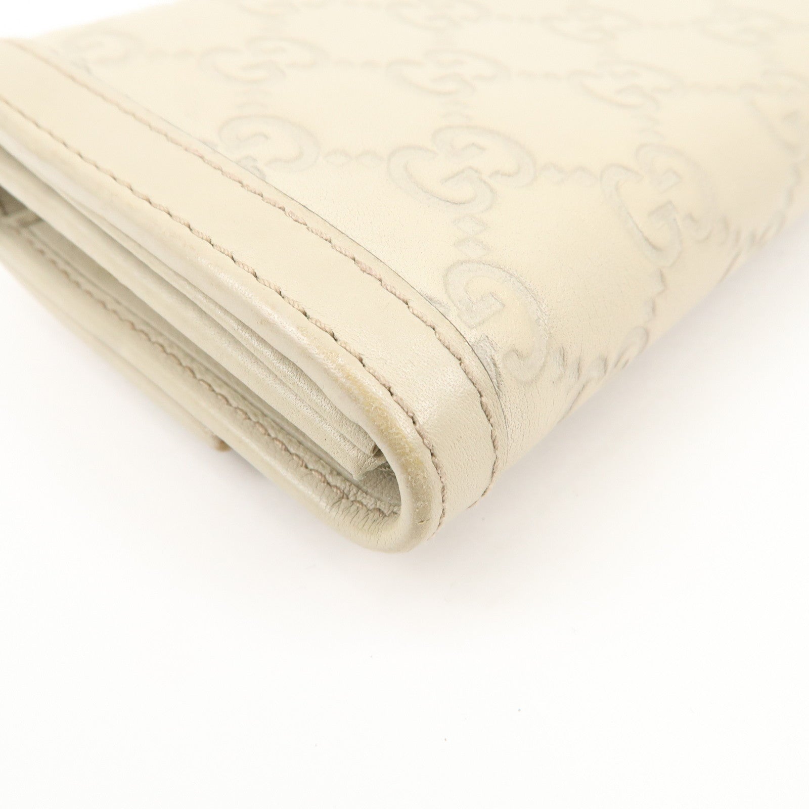 GUCCI Interlocking G Guccissima Leather Bi-fold Long Wallet 232431 Used