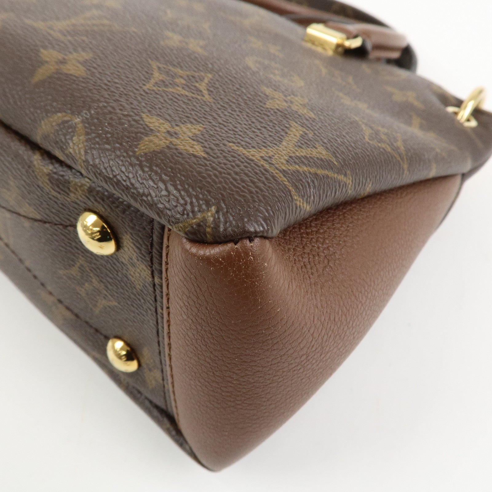 Louis Vuitton Monogram Pallas BB 2Way Bag Hand Bag Brown M43235