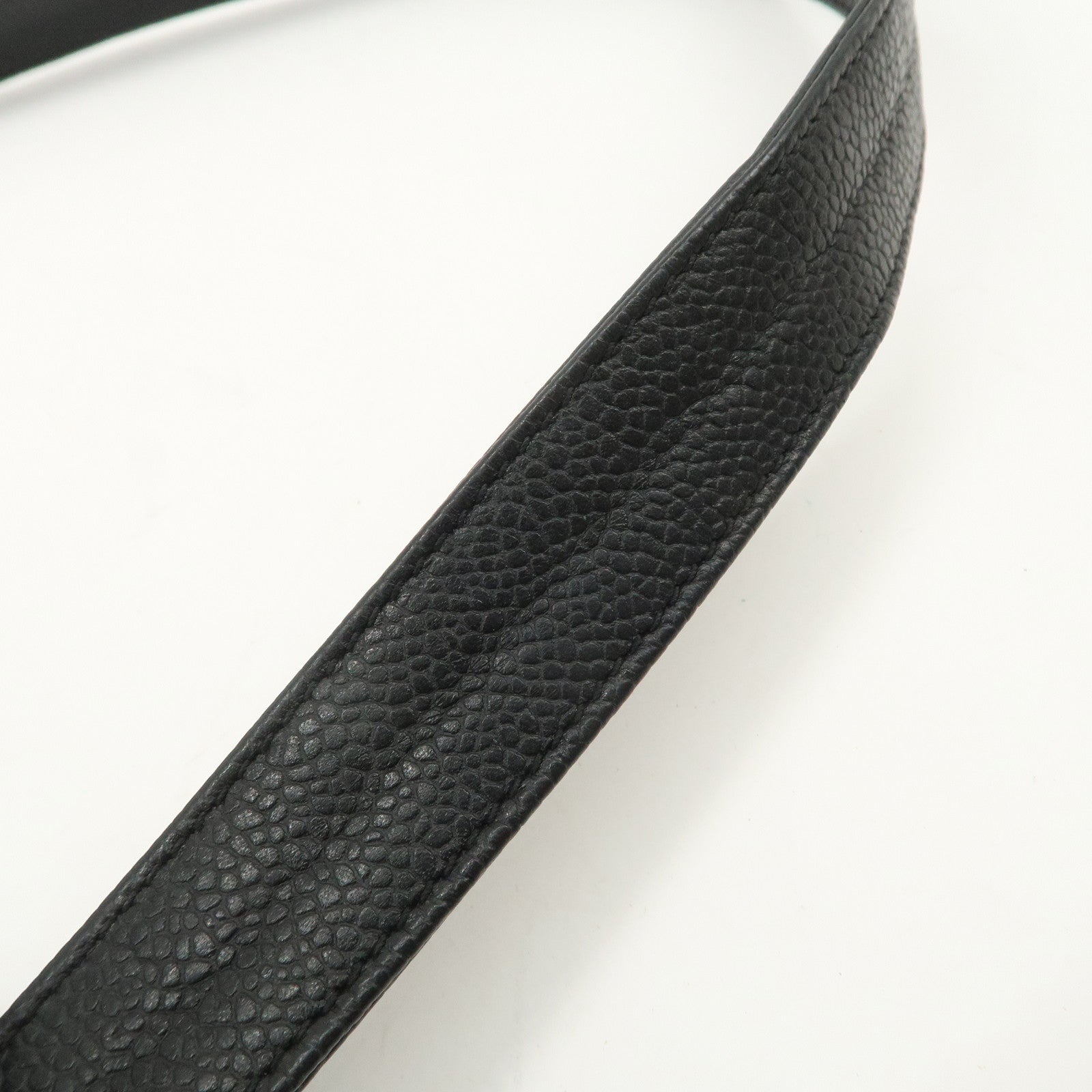 CHANEL COCO Mark Caviarskin Chain Tote Bag Shoulder Bag Black Gold