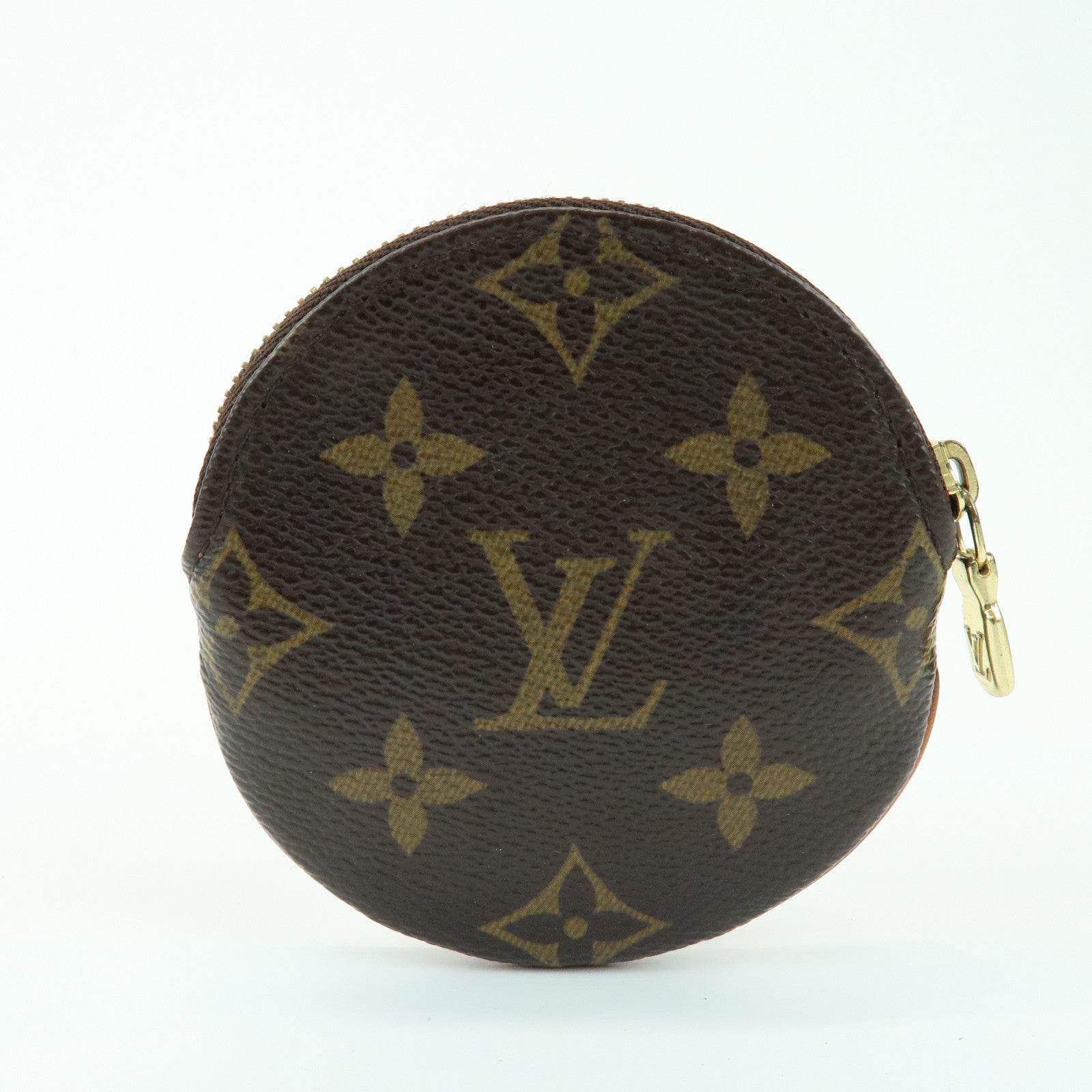Louis Vuitton Monogram Porte Monnaie Rond Coin Case Brown M61926