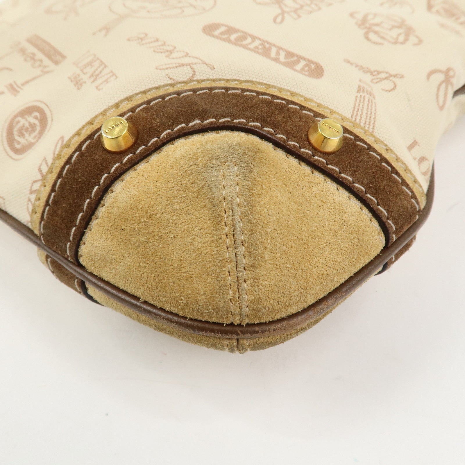 LOEWE Anagram Canvas Suede Leather 160th Anniversary Shoulder Bag
