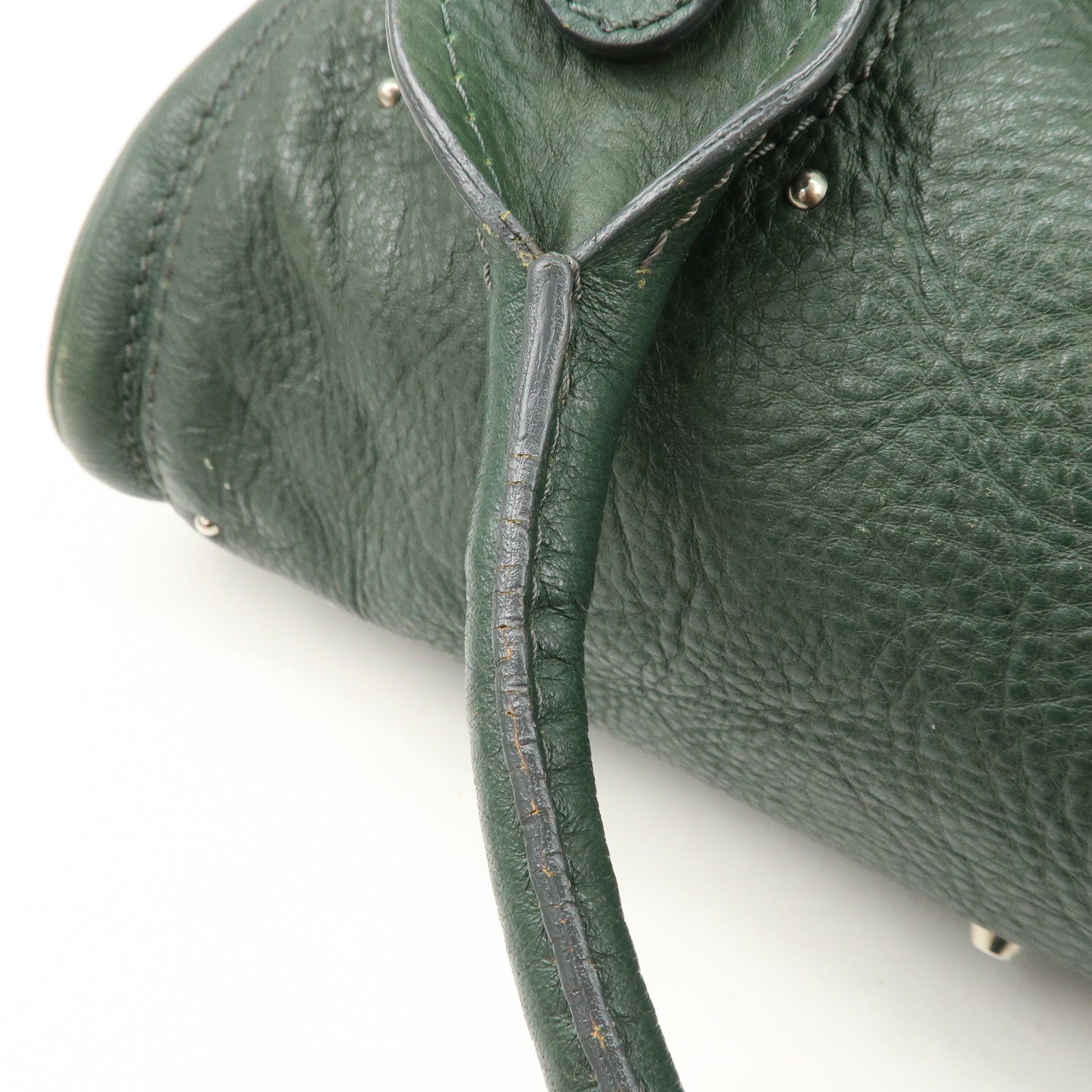 Chloe Padington Leather Hand Bag Shoulder Bag Green - Used