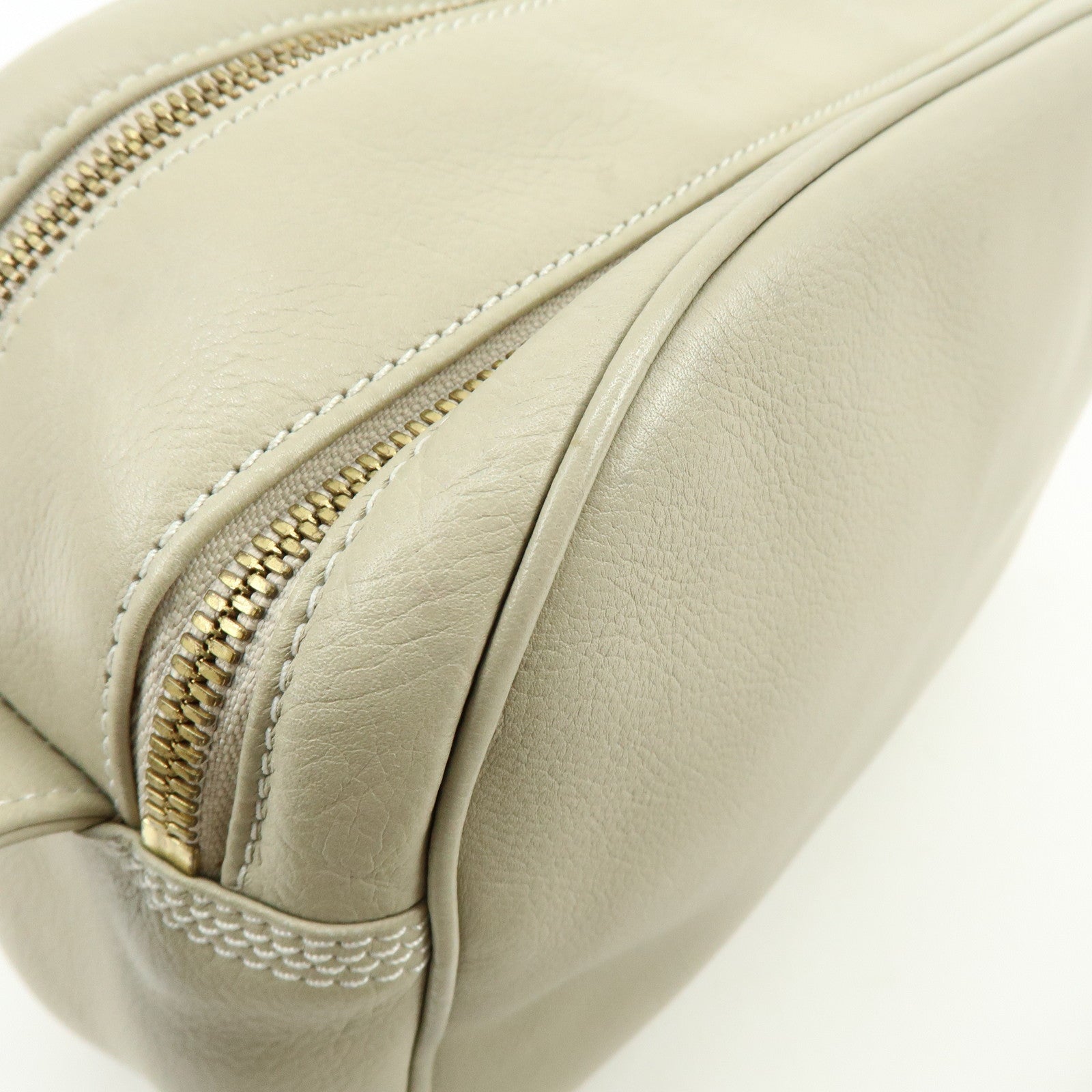 LOEWE Anagram Leather Shoulder Bag Crossbody Bag Ivory