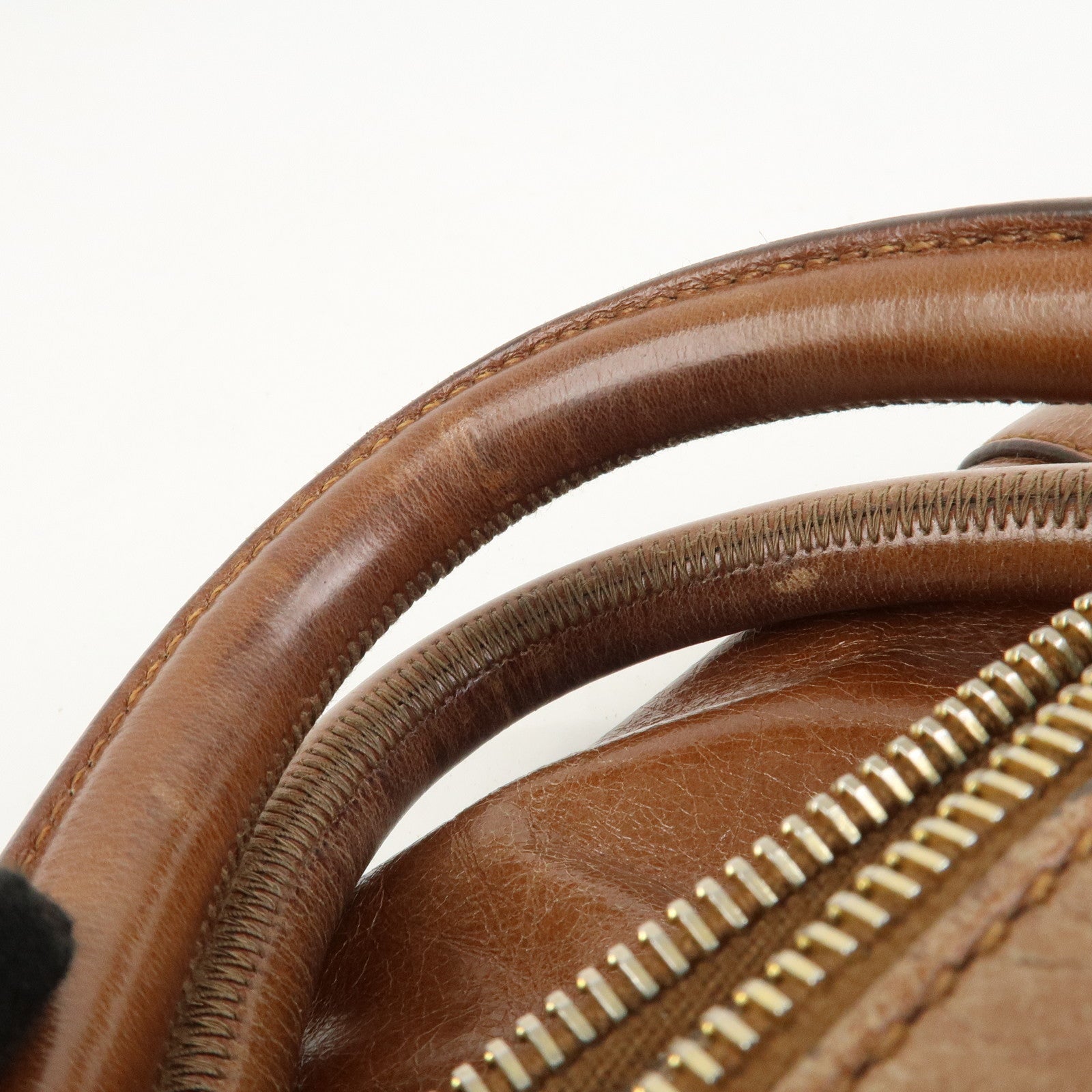 MIU MIU Leather 2Way Ribbon Shoulder Bag Hand Bag Brown RT0365