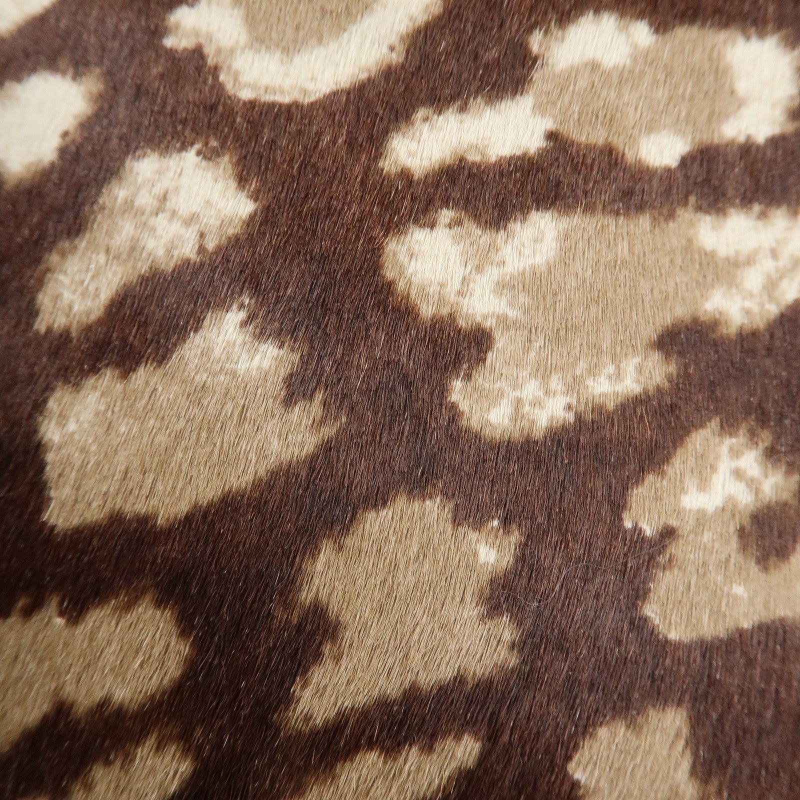 LOEWE Unborn Calf Leather Clutch Bag Pouch Brown Used