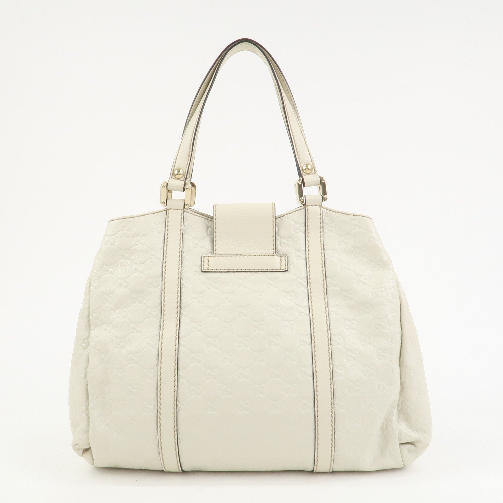GUCCI Guccissima Leather Tote Bag Shoulder Bag White 211935
