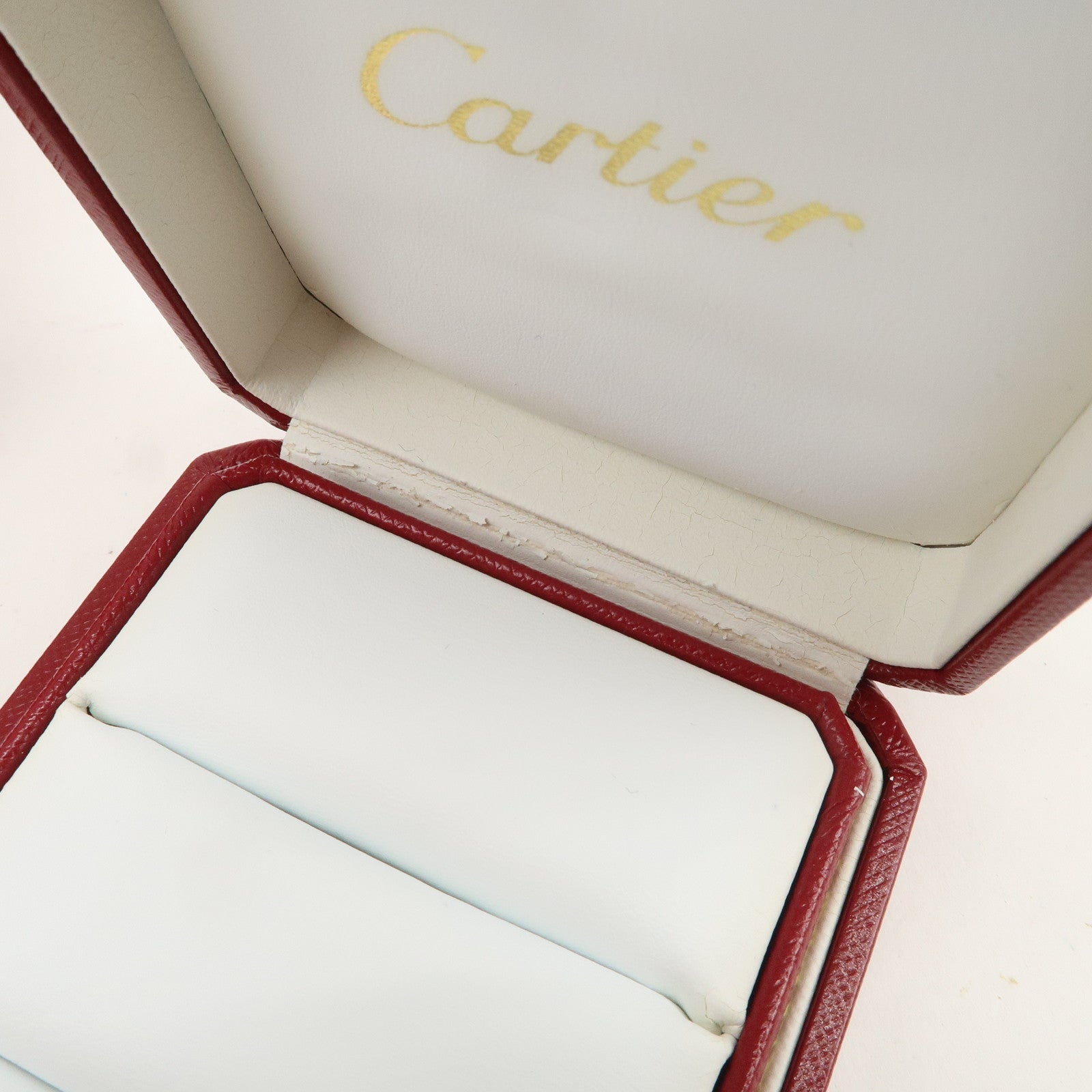 Cartier Set of 3 Jewelry Boxes Pair Ring Boxes Red Gold
