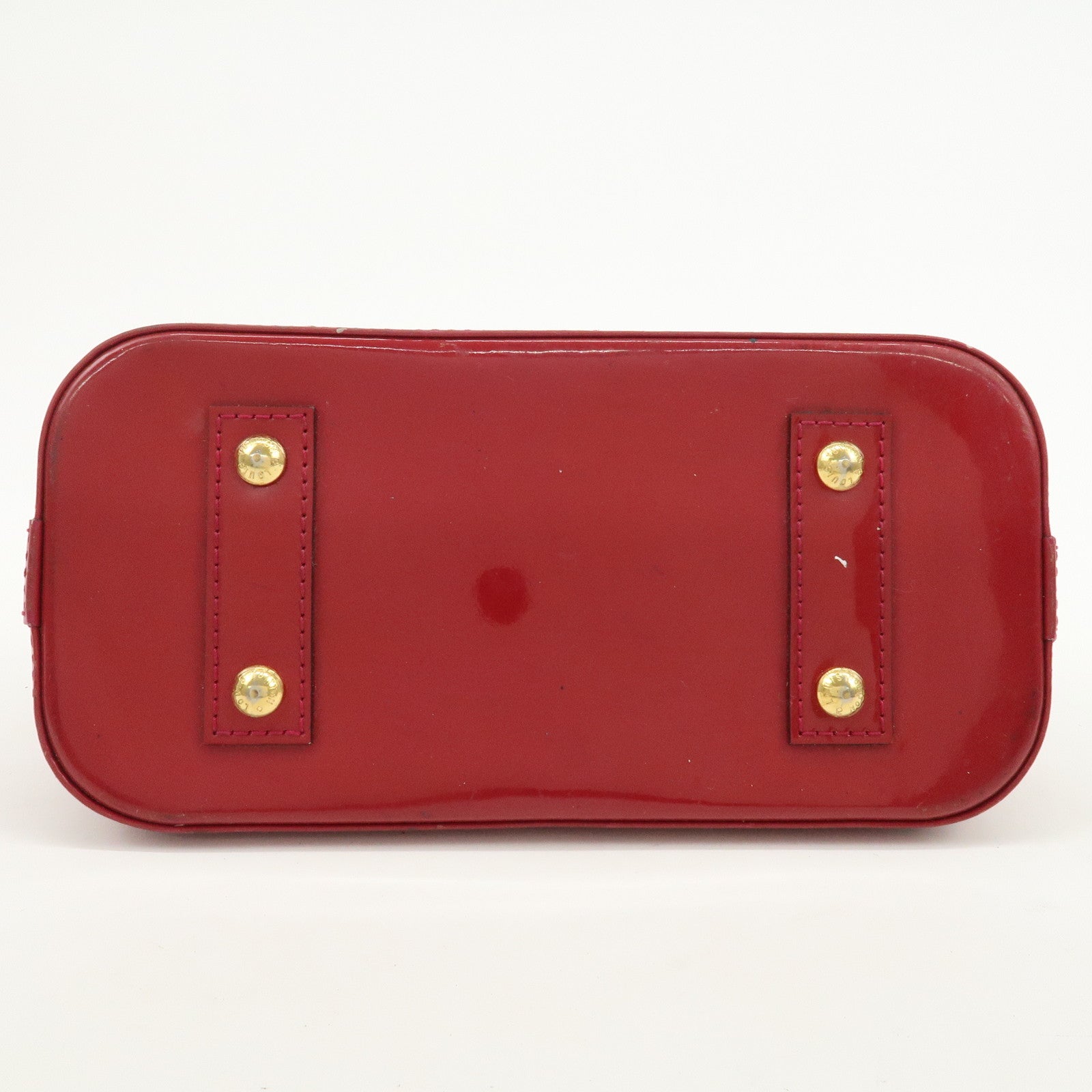 Louis Vuitton Monogram Vernis Alma BB 2Way Hand Bag Rouge M91698