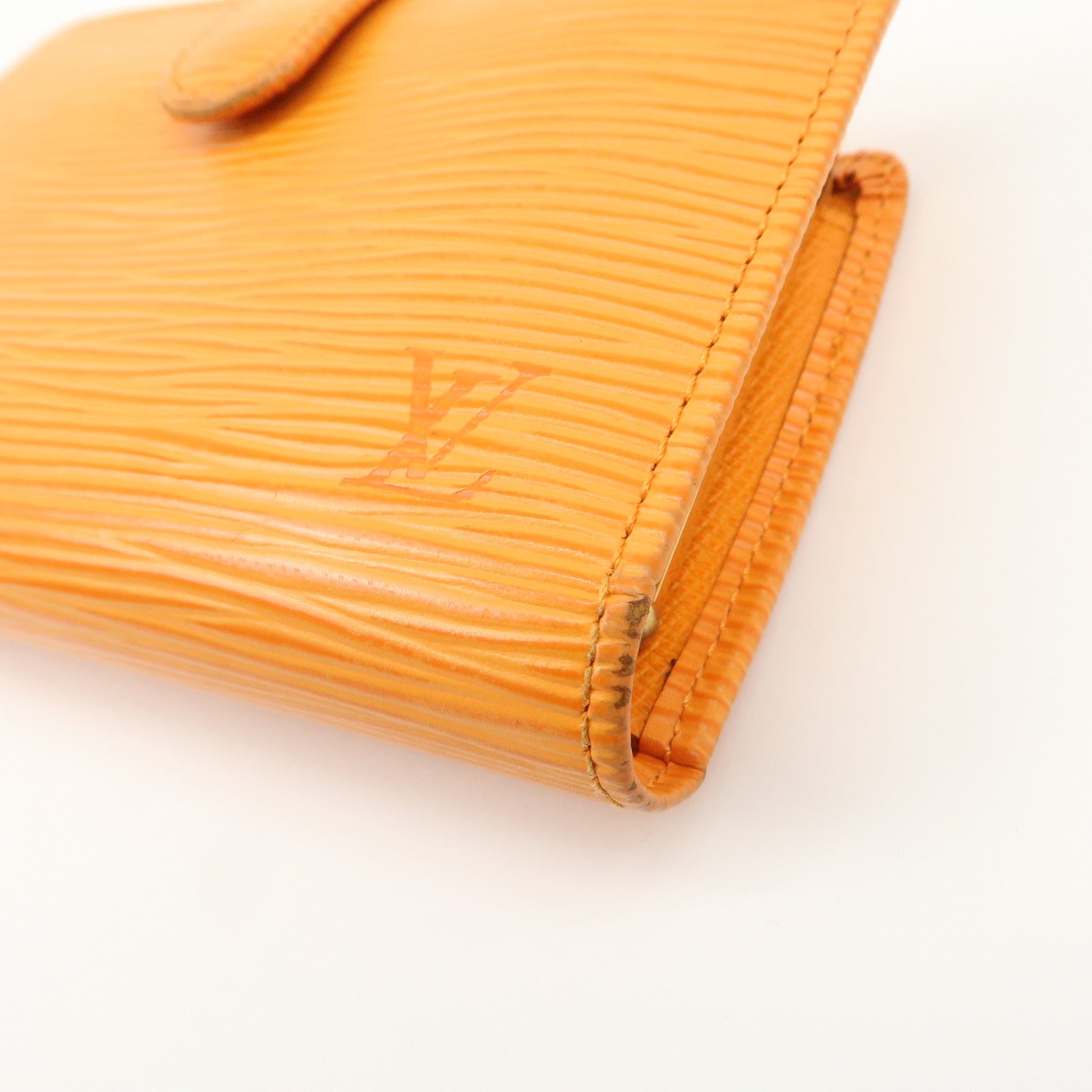 Louis Vuitton Epi Porte Monnaie Viennois Bi-Fold Wallet Mandarin Orange Used