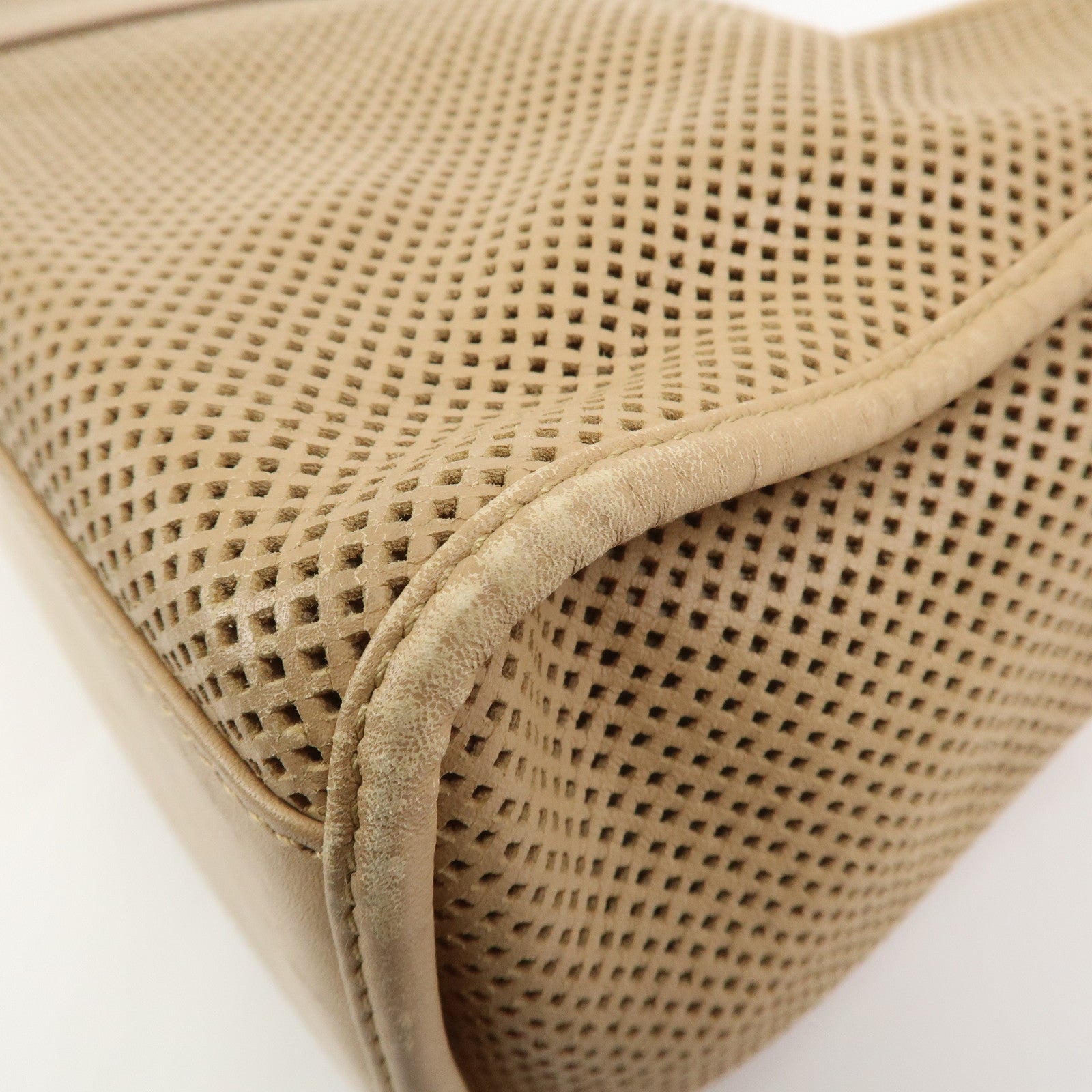 GUCCI Jackie Leather Shoulder Bag Hand Bag Beige 01719