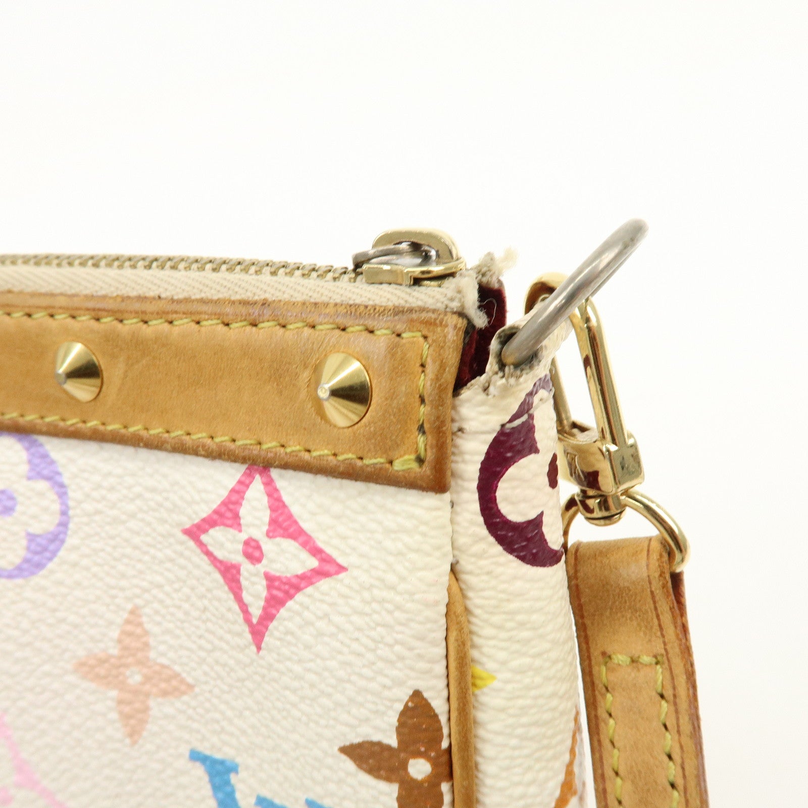 Louis Vuitton Monogram Multicolor Pochette Accessoires Blanc M92649