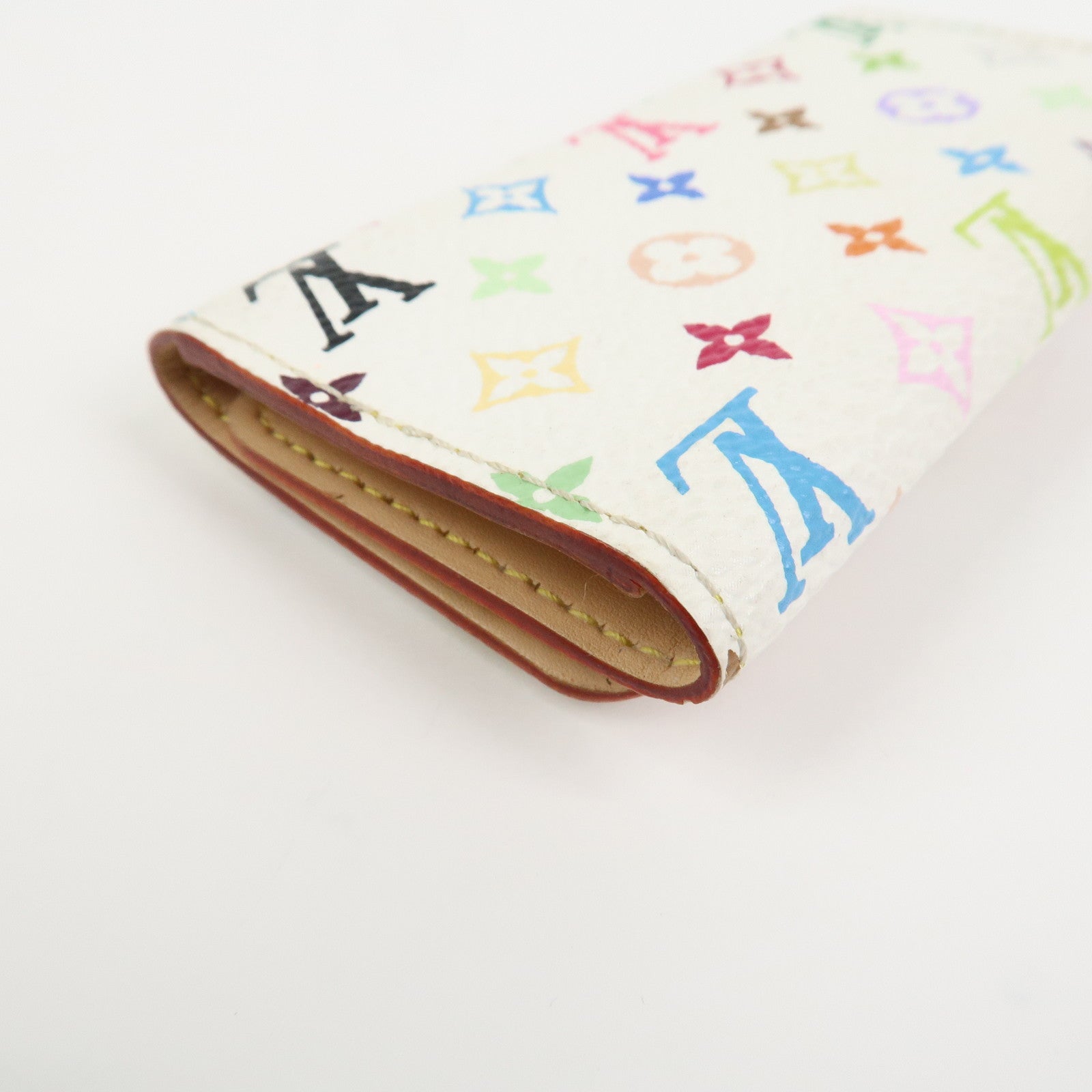 Louis Vuitton Monogram Multicolor Multiclés 4 Key Case Blanc M60043
