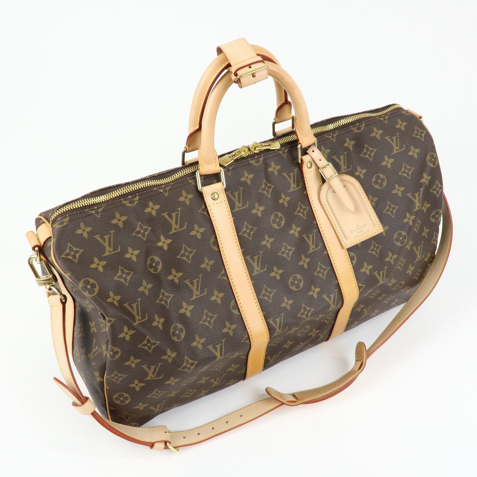Louis Vuitton Monogram Keep All Bandouliere 50 Boston Bag M41416
