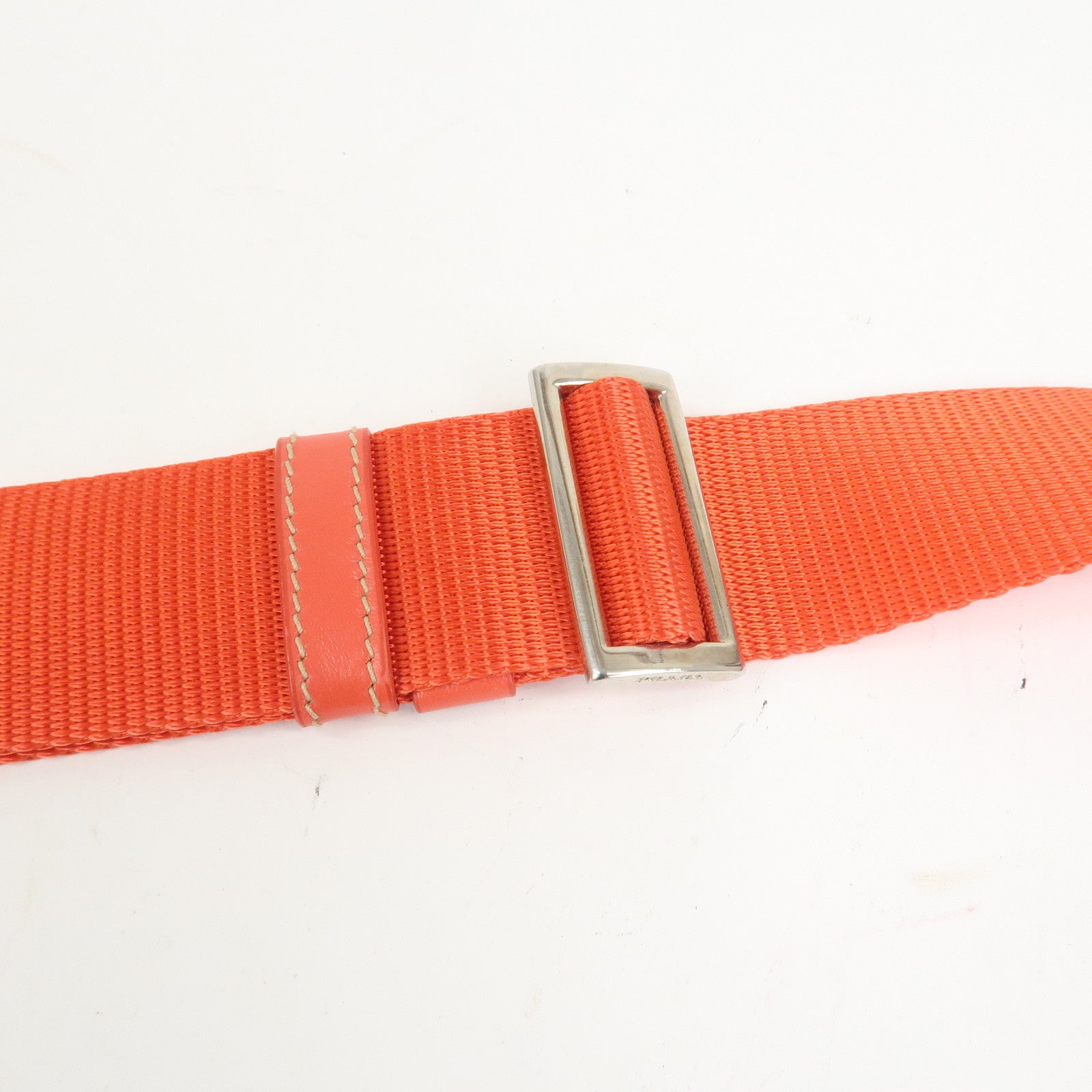 PRADA Triangle Logo Nylon Leather Shoulder Bag Crossbody Bag BT8994