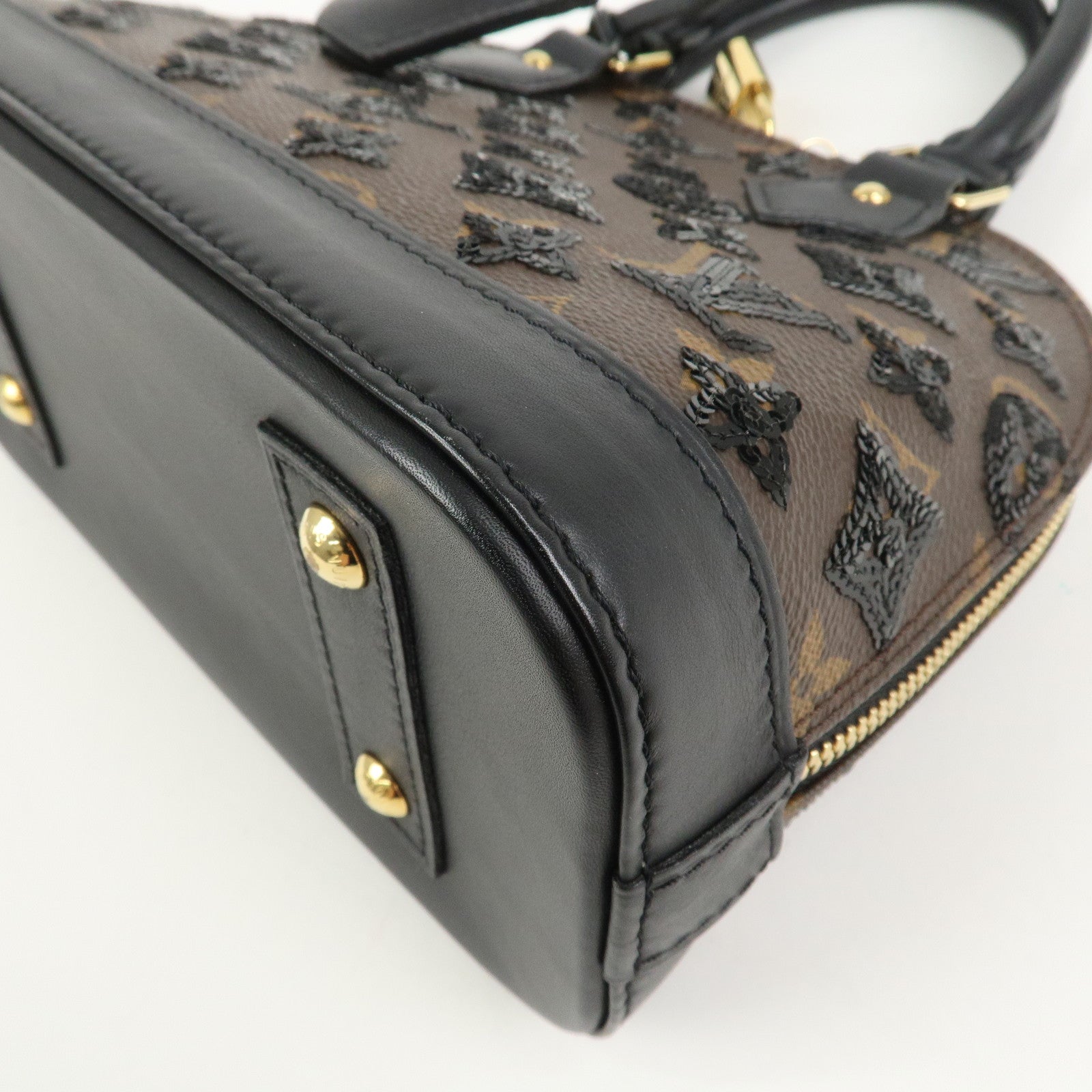 Louis Vuitton Monogram Eclips Canvas Leather Alma BB HandBag M40418