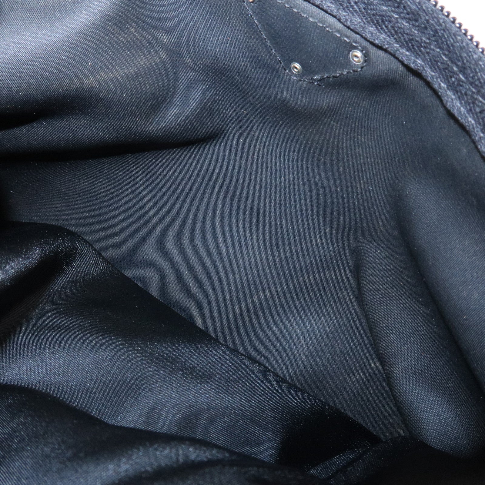 PRADA Triangle Logo Nylon Leather Shoulder bag Black