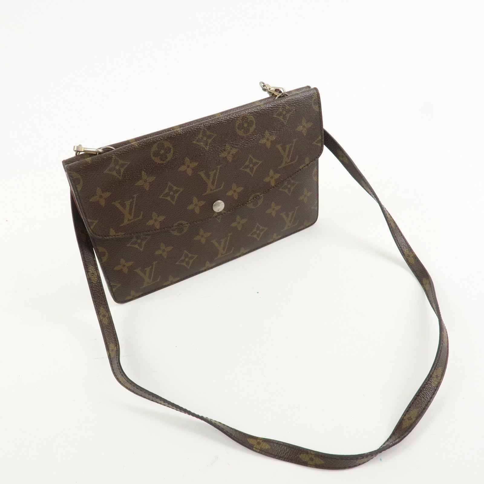 Louis Vuitton Monogram Double Rabat Shoulder Bag Brown M51815