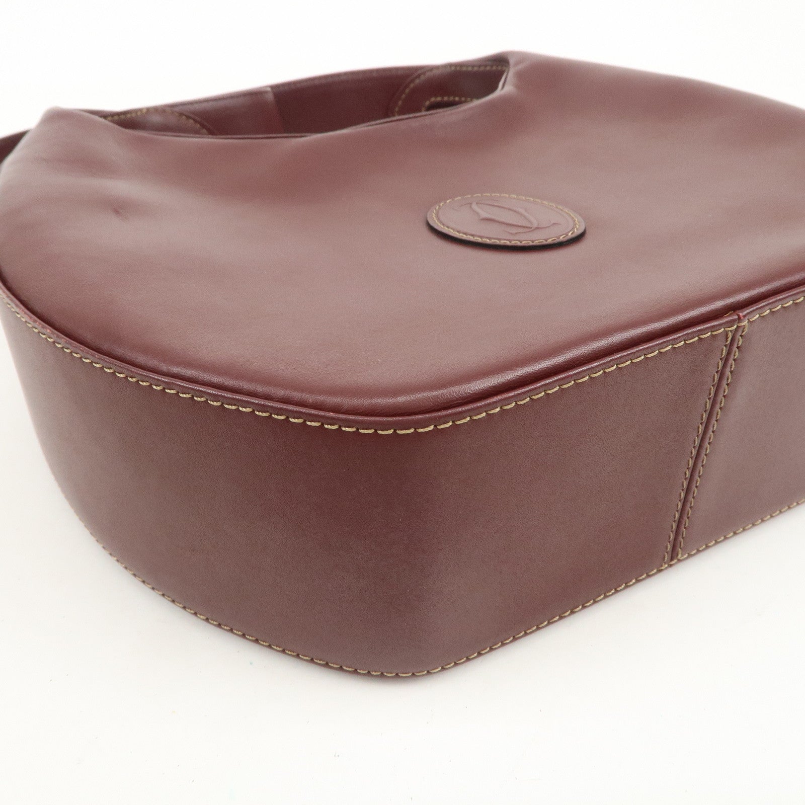 Cartier Must de Cartier Leather Shoulder Bag Bordeaux