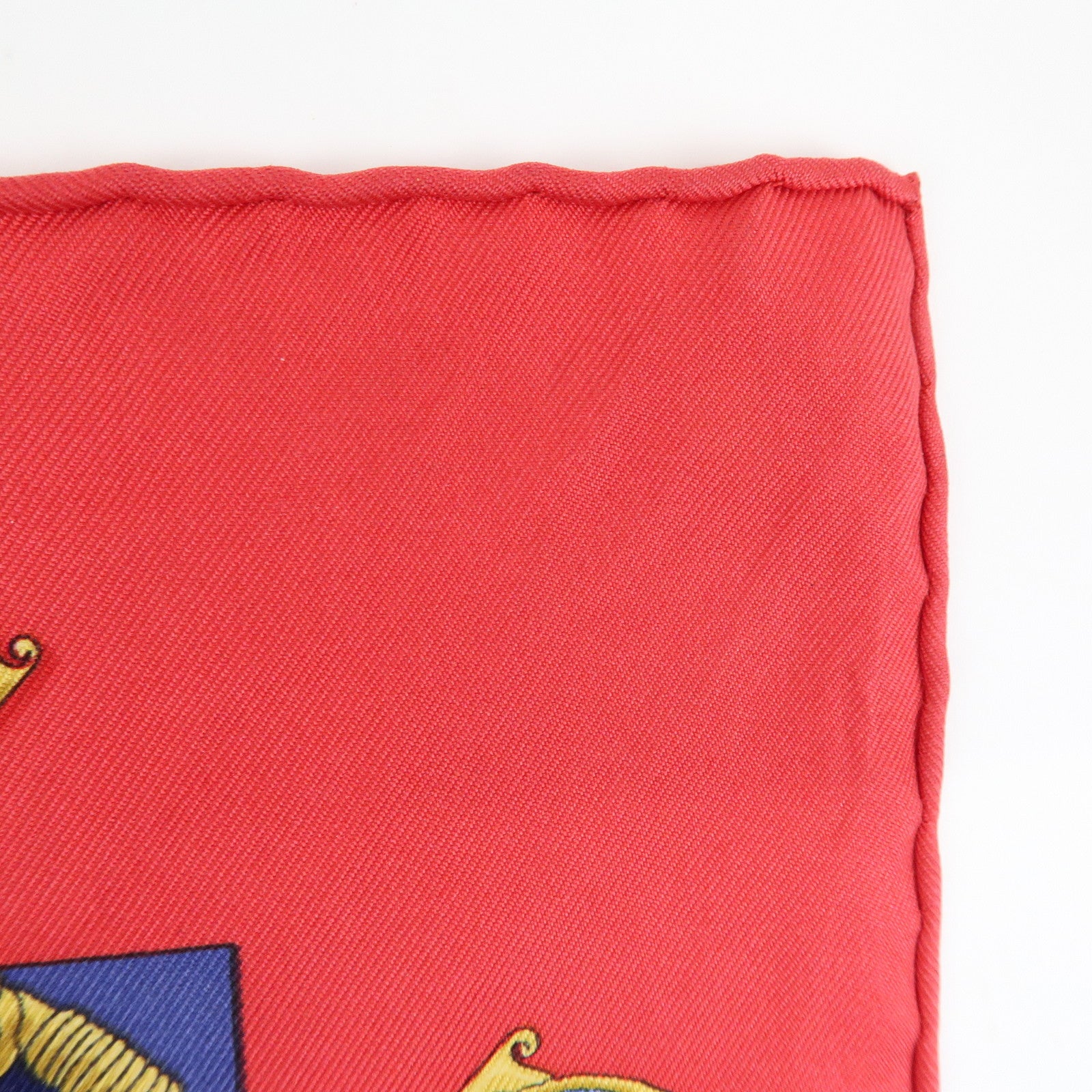 HERMES Carre 45 Silk 100% Scarf L’INSTRVCTION DV ROY Red Navy