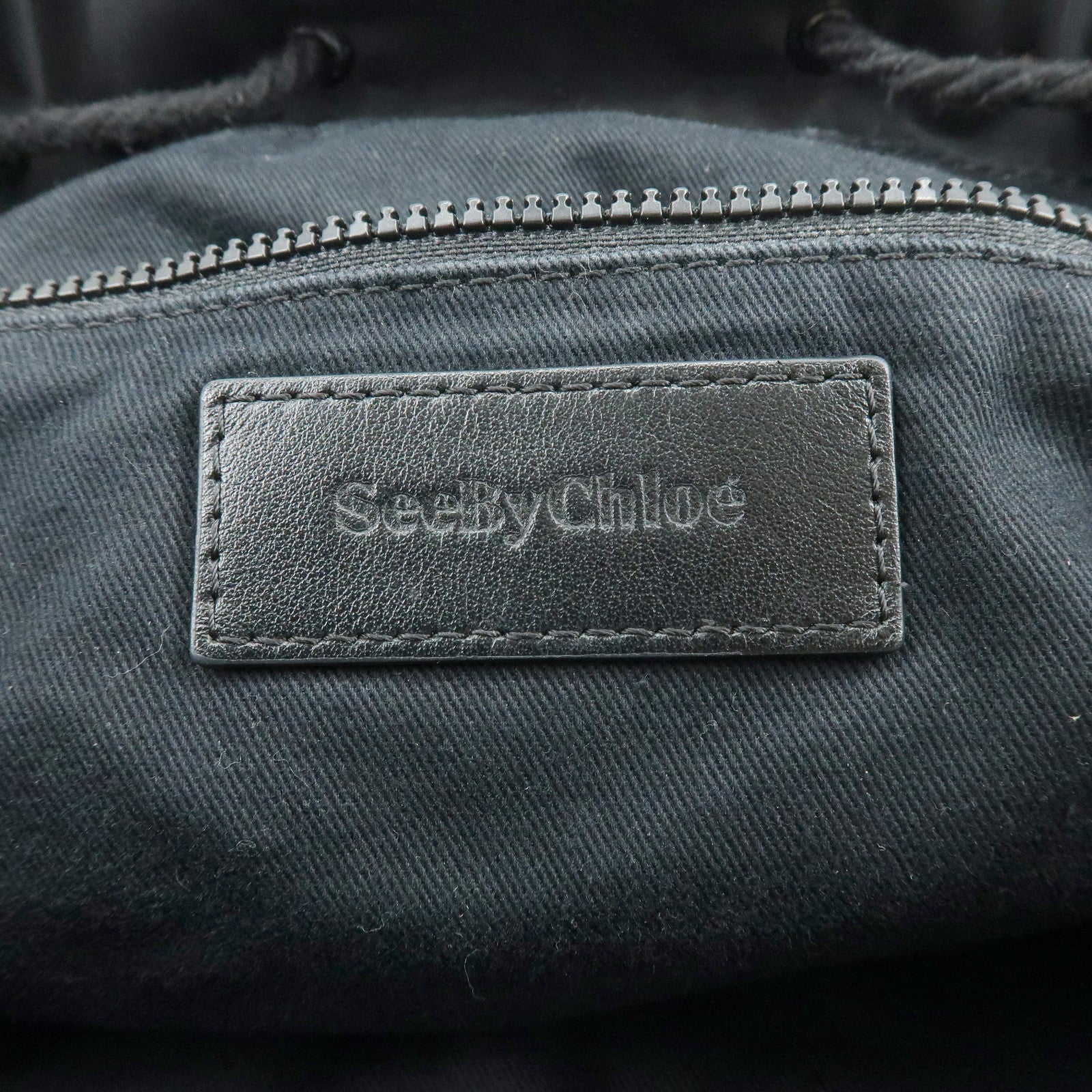 Chloe See by Chloe Nylon Back Pack Star Black