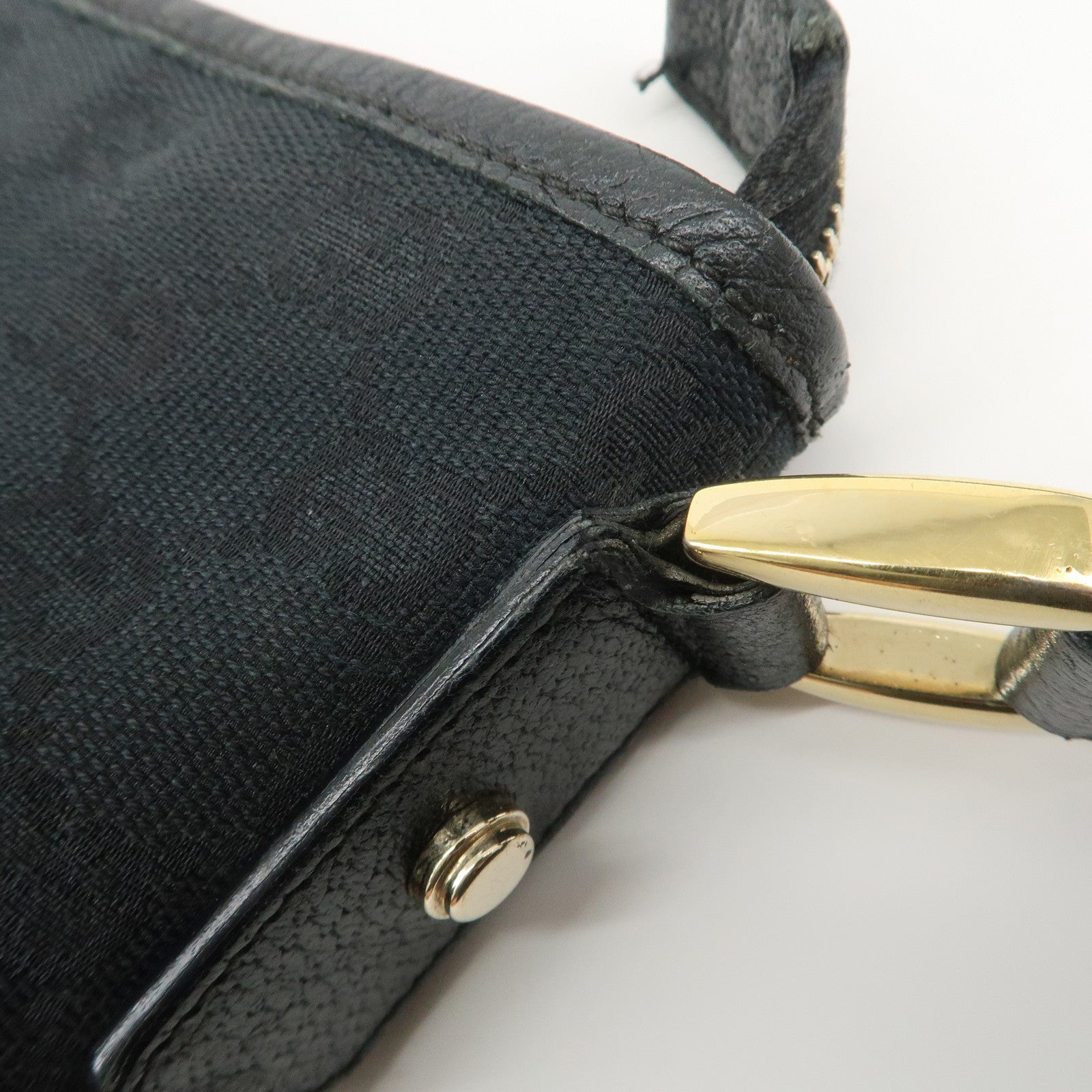GUCCI Abbey GG Canvas Leather Shoulder Bag Crossbody Bag 131326