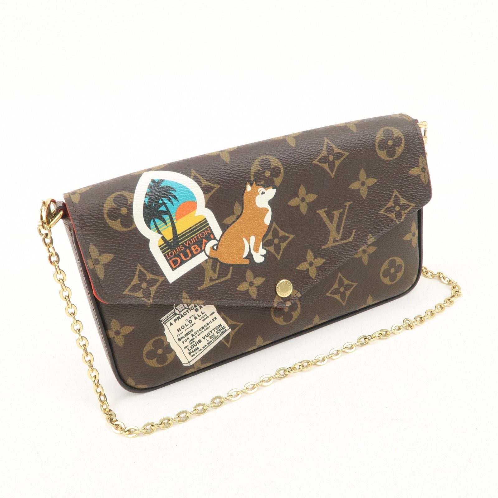 Louis Vuitton Monogram Pochette Félicie My World Tour Brown M62145 Used