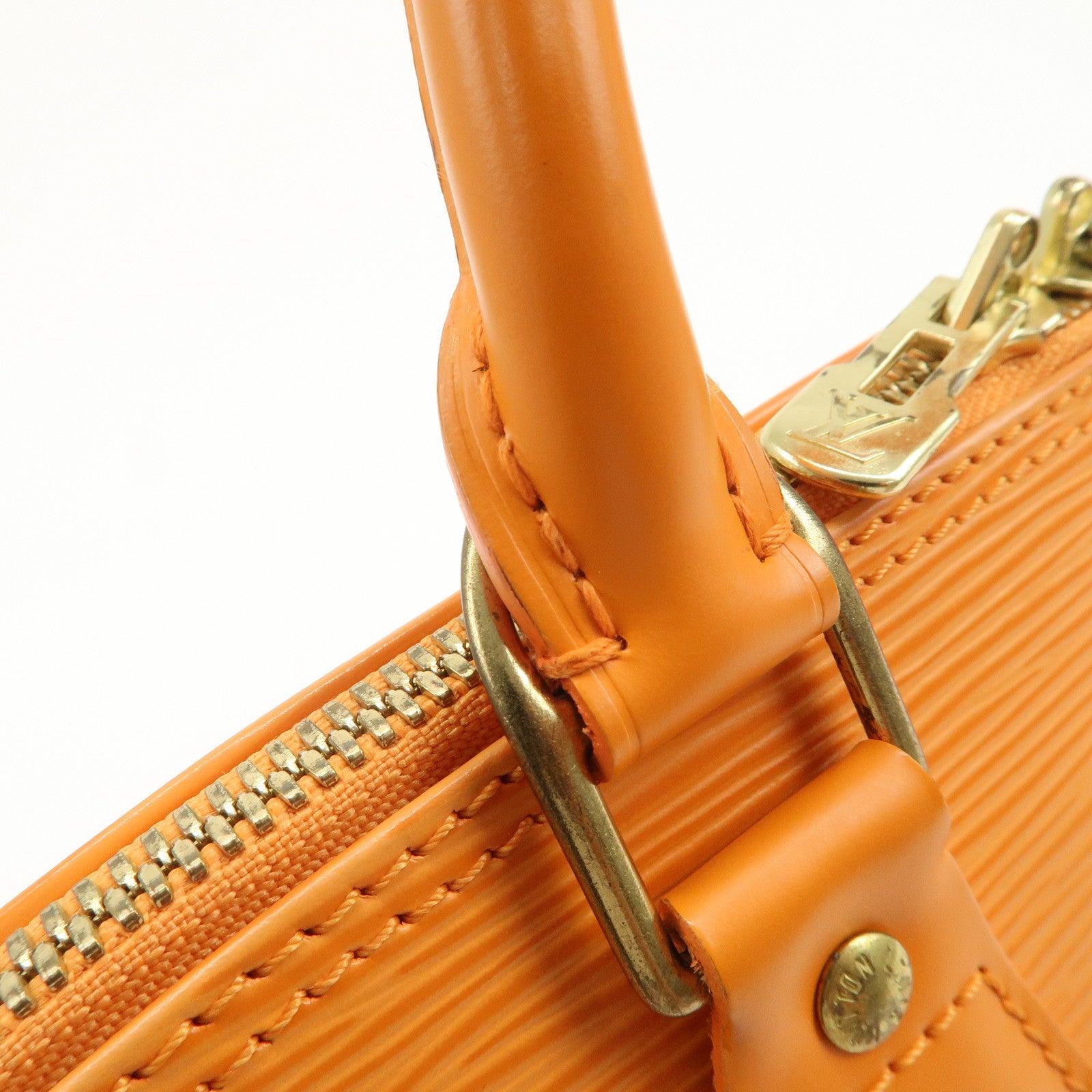 Louis Vuitton Epi Leather Alma PM Hand Bag Mandarin Orange M5124H