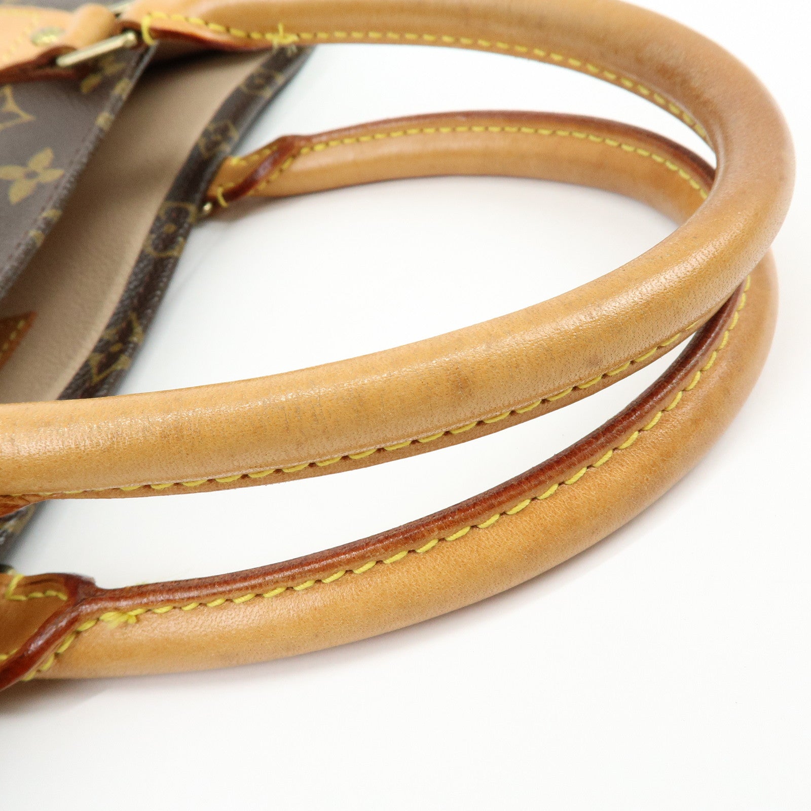 Louis Vuitton Monogram Sac Plat Tote Bag Hand Bag Brown M51140