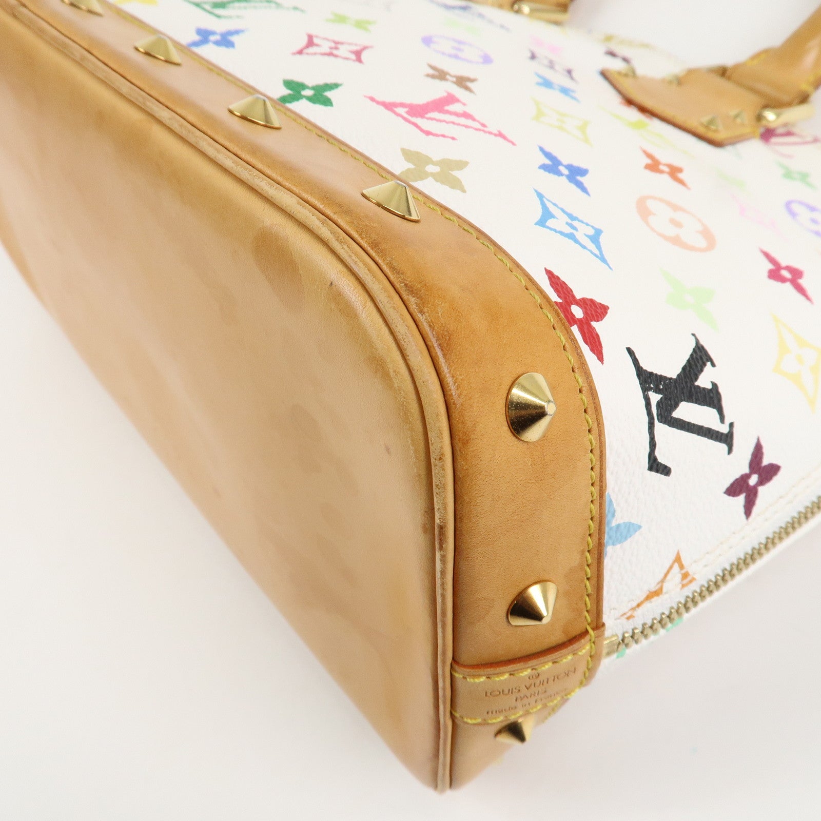 Louis Vuitton Monogram Multicolor Alma PM Hand Bag Blanc M92647 Used