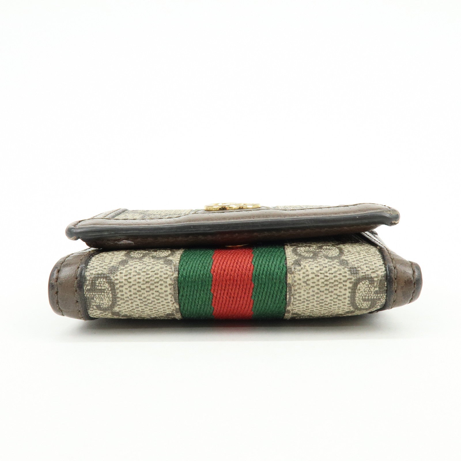 GUCCI Ophidia GG Supreme Leather Tri-Fold Compact Wallet 644334