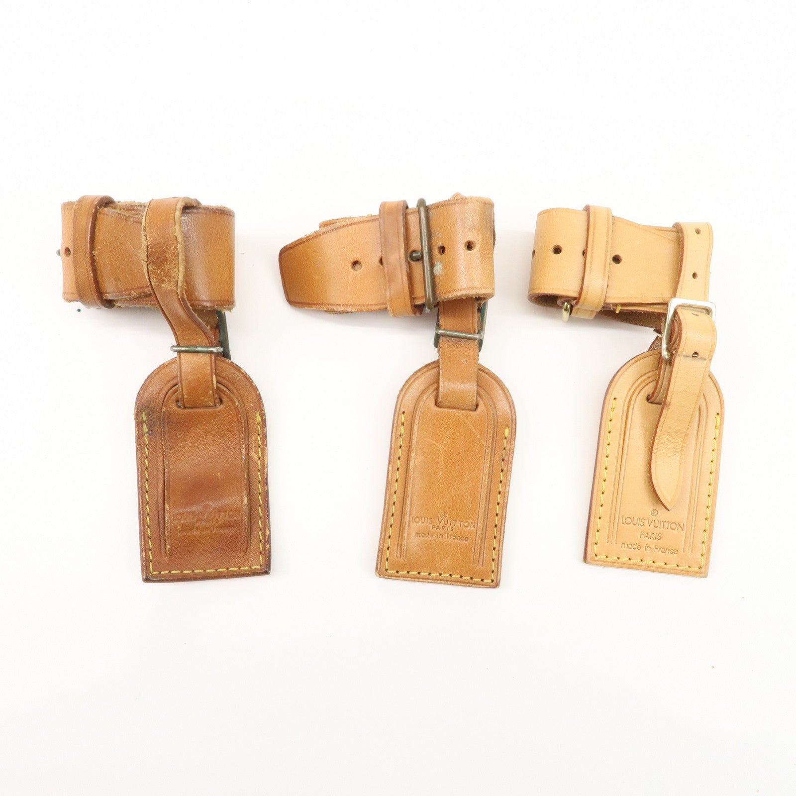 Louis Vuitton Set of 15 Nume Leather Name Tag & Poignet Natural Used