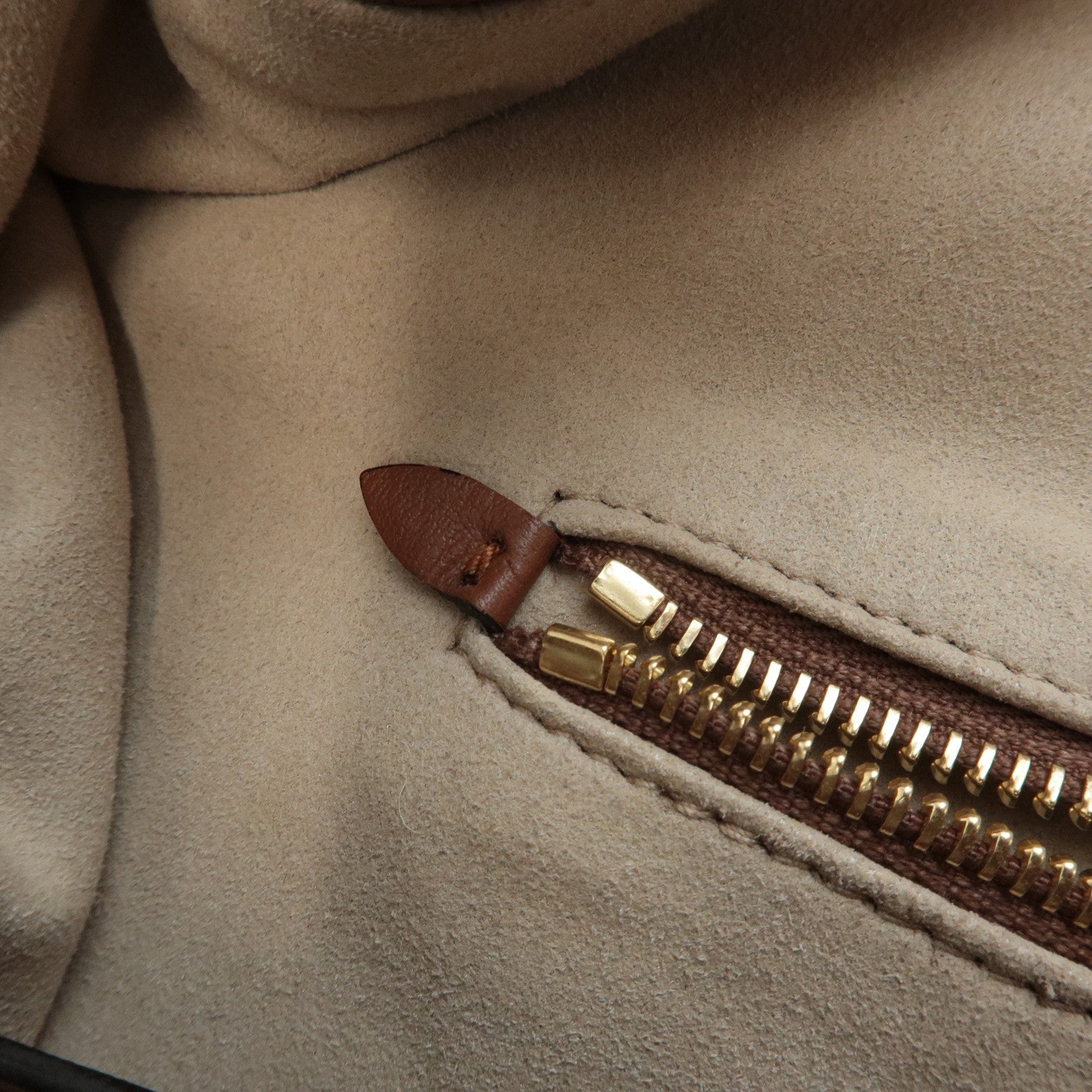 JIMMY CHOO Logo Suede Leather Shoulder Bag Hand Bag Brown Used