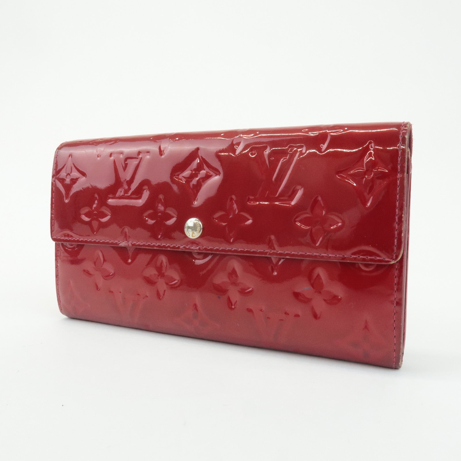 Louis Vuitton Monogram Vernis Leather Wallet Pomme d'Amour M93530 Used