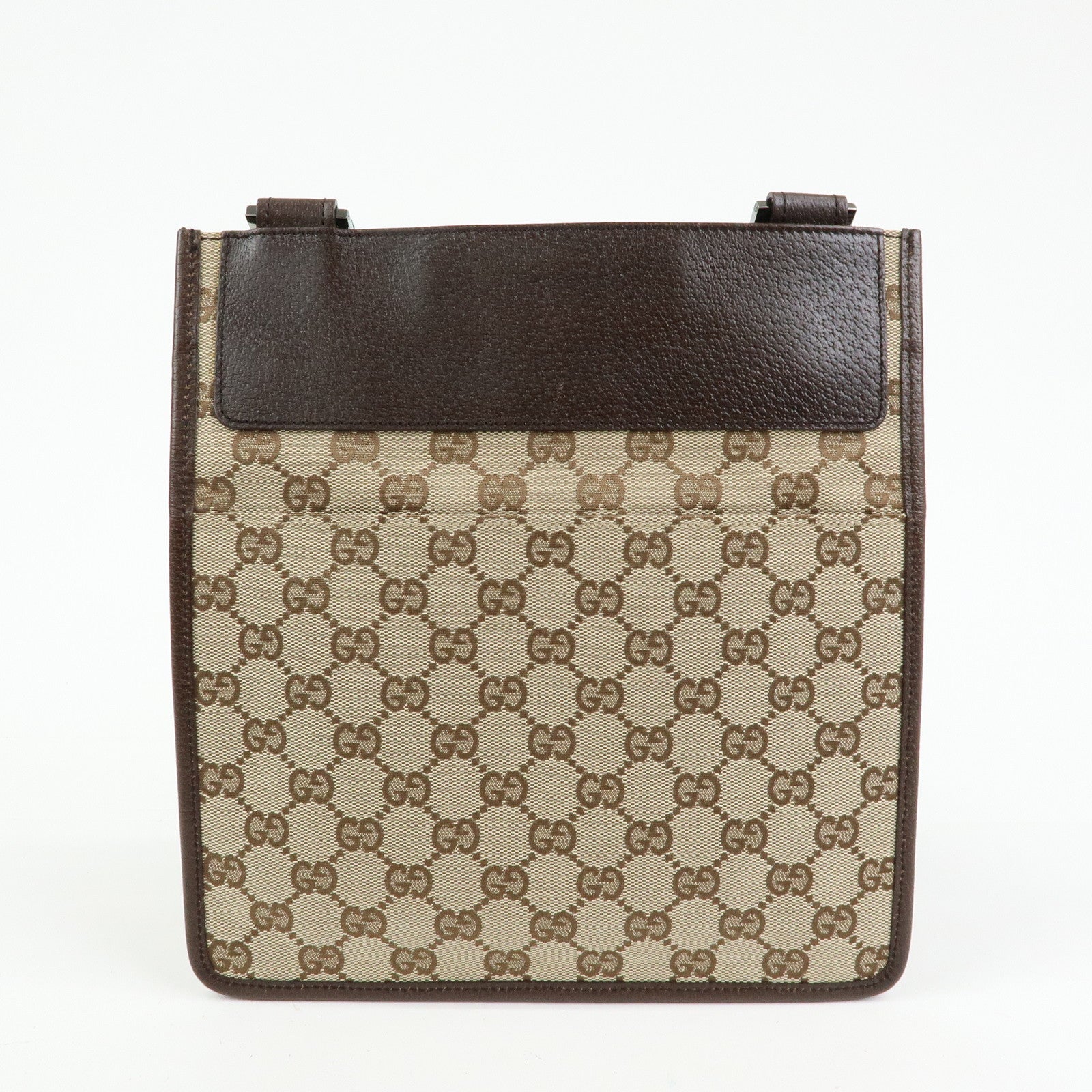 GUCCI Sherry GG Canvas Leather Shoulder Crossbody Bag Beige 27639