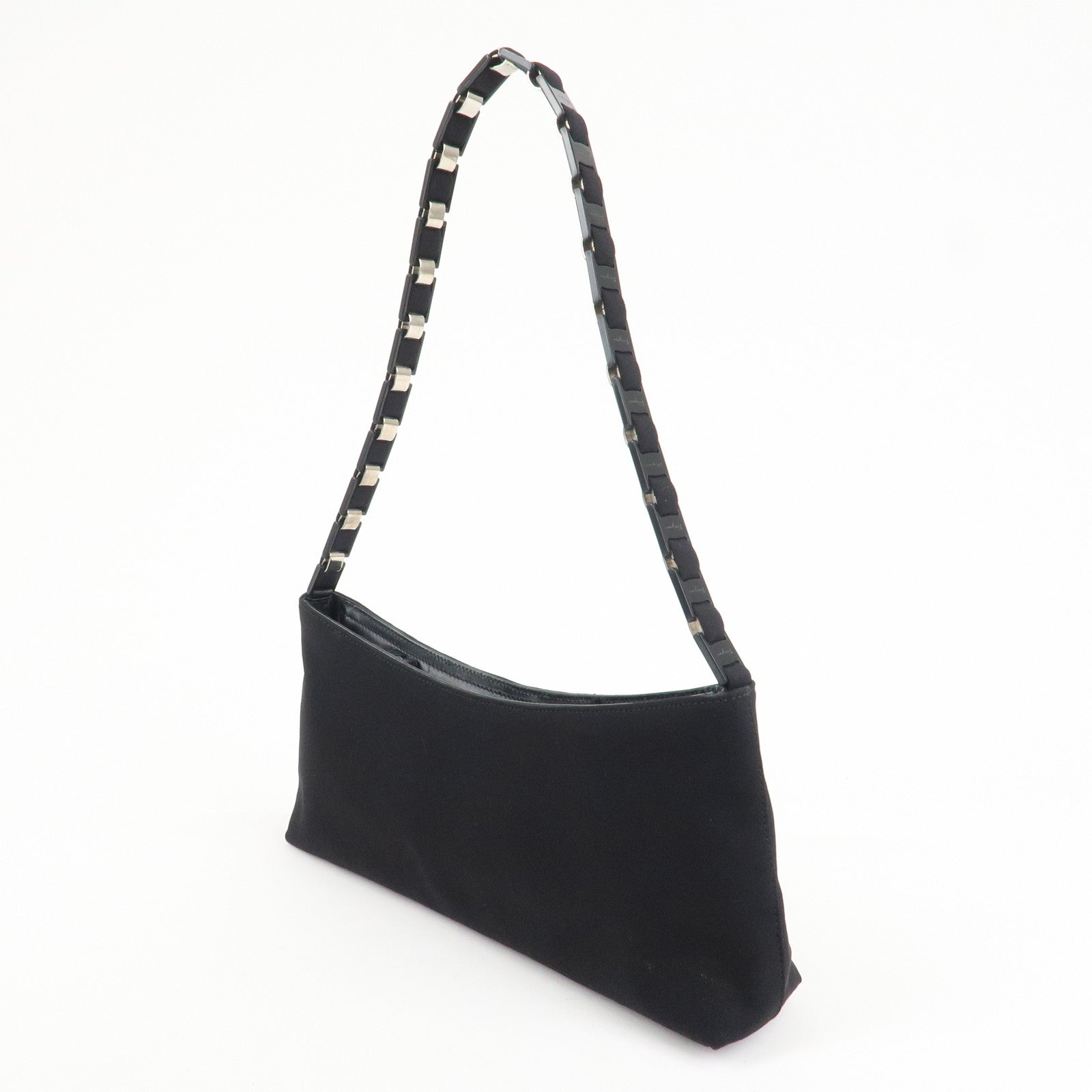 Ferragamo Nylon Shoulder Bag Hand Bag Black D21 9659