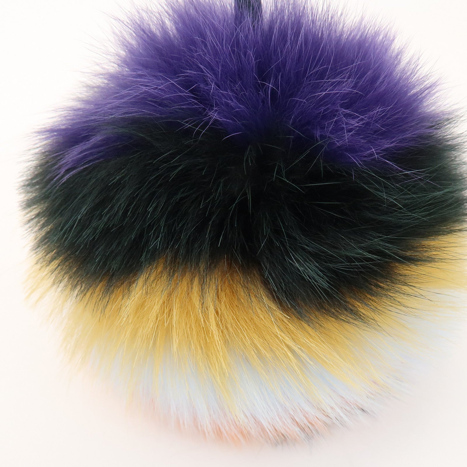 FENDI Pom Pom Fur Charm Key Chain Bag Charm Multicolor 7AR259