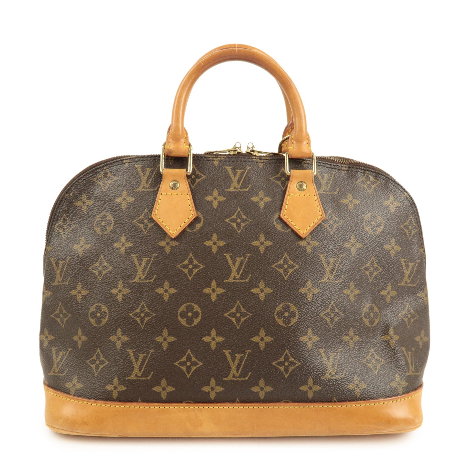 Louis Vuitton Monogram Alma Hand Bag Brown M51130 Used