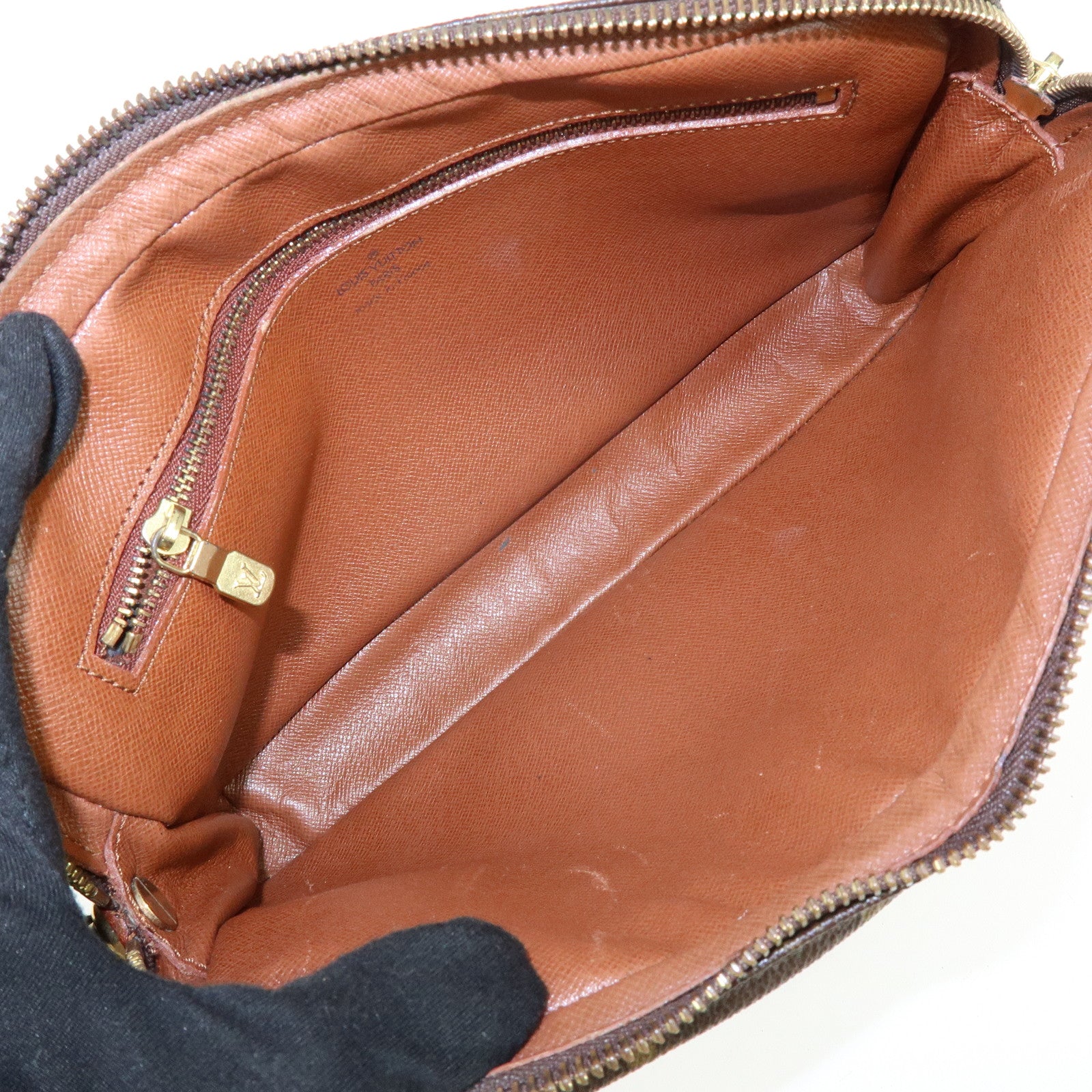 Louis Vuitton Monogram Marly Dragonne GM Clutch Bag Brown M51825