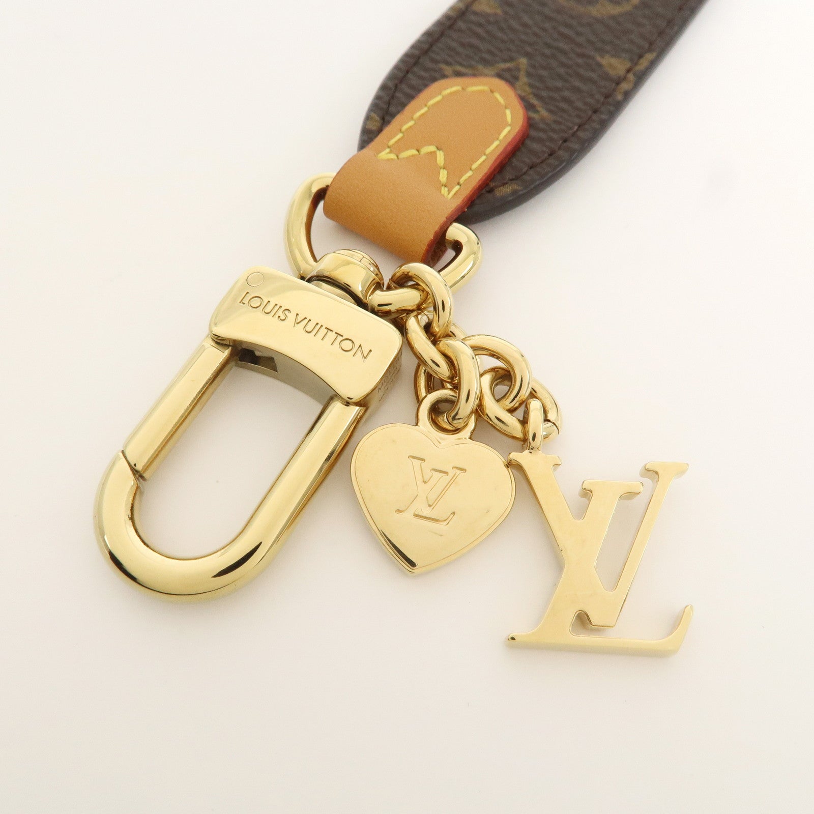 Louis Vuitton Monogram LV Cherished Key Chain Bag Charm M01184