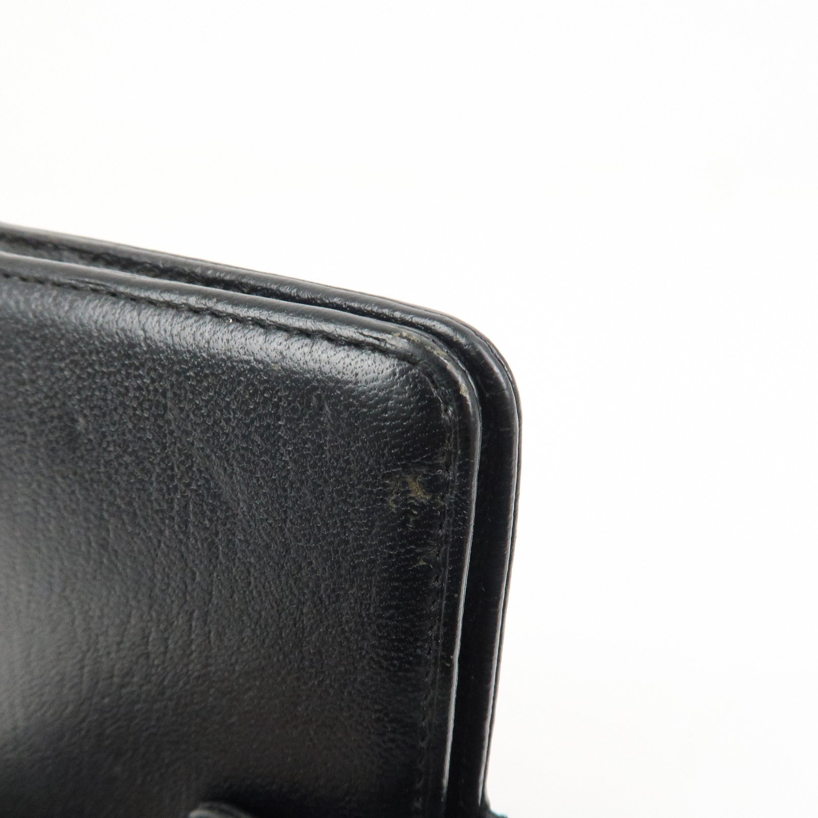 CHANEL COCO Mark Leather Planner Cover Agenda Black