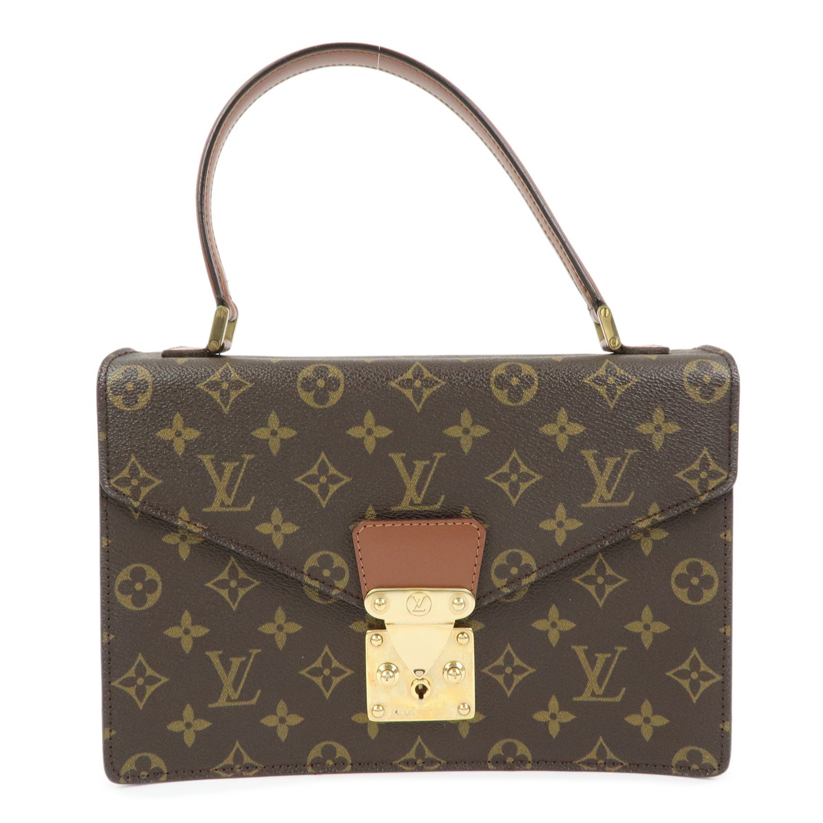 Louis Vuitton Monogram Concorde Hand Bag Brown M51190